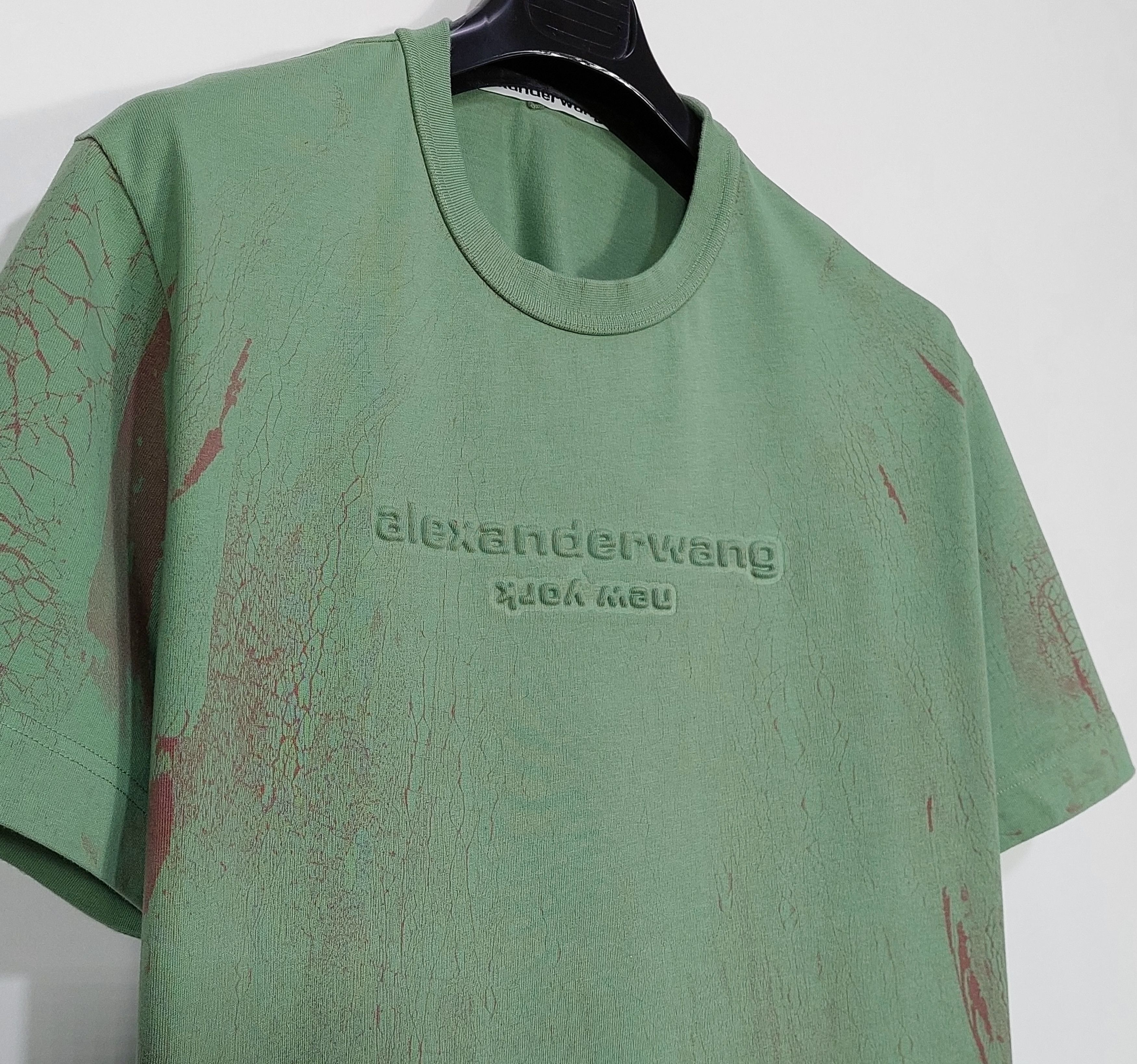 Alexander Wang emboss logo tshirt - kelly green M Size US M / EU 48-50 / 2 - 8 Thumbnail