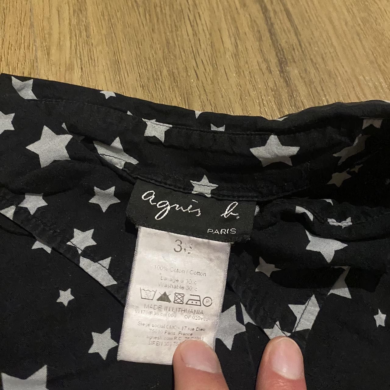 agnes b. Black and white star print long sleeve shirt Size US M / EU 48-50 / 2 - 3 Thumbnail
