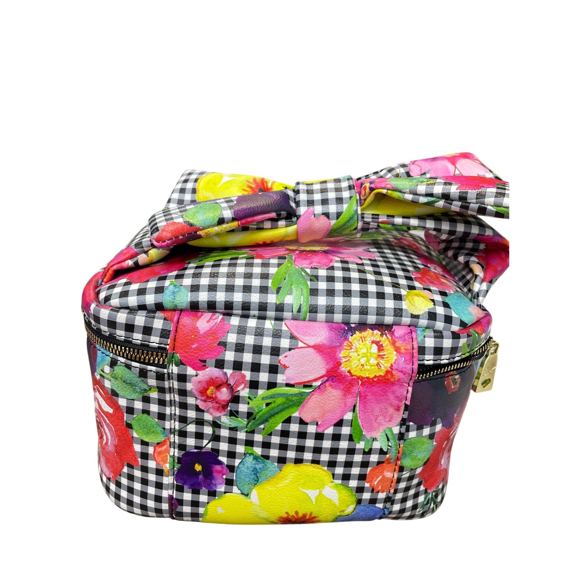 Betsey Johnson Betsey Johnson Wms floral cosmetic carrier bow Handbag SKU 9 Size ONE SIZE - 3 Thumbnail