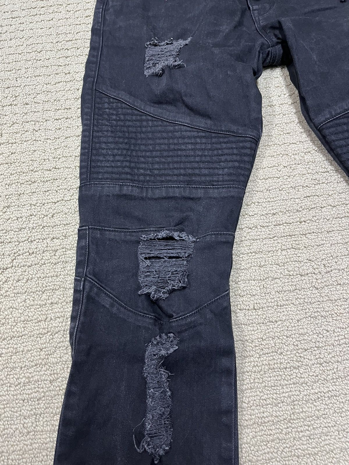 Stampd Stampd x Gap x GQ Distressed Moto Denim Jeans 32 x 30 Size US 32 / EU 48 - 4 Thumbnail