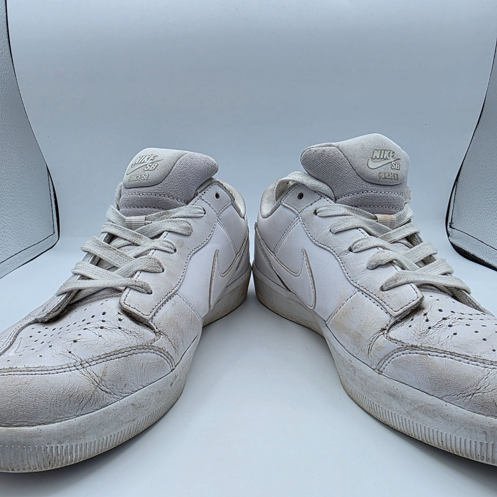 Nike Nike SB Force 58 Premium Mens Size 10.5 Triple White Sneaker Size US 10.5 / EU 43-44 - 3 Thumbnail