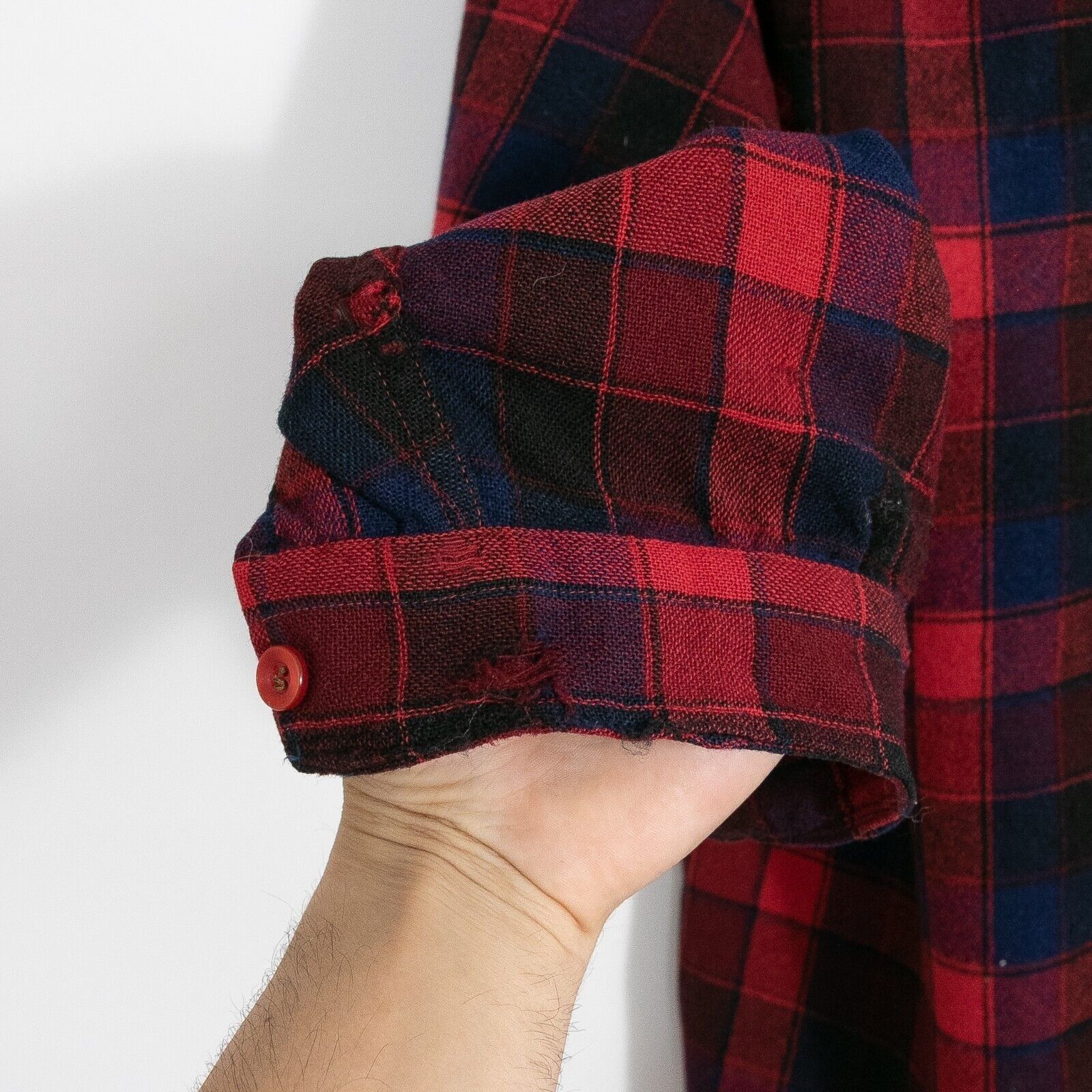 Vintage Vintage Plaid Wool Button Up Shirt Mens Medium - Long Sleeve Size US M / EU 48-50 / 2 - 8 Thumbnail