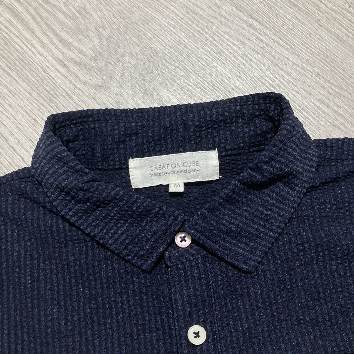 Issey Miyake 2000s Creation Cube Waffle Halfbutton Shirt Designer 2 Tone Size US M / EU 48-50 / 2 - 10 Thumbnail