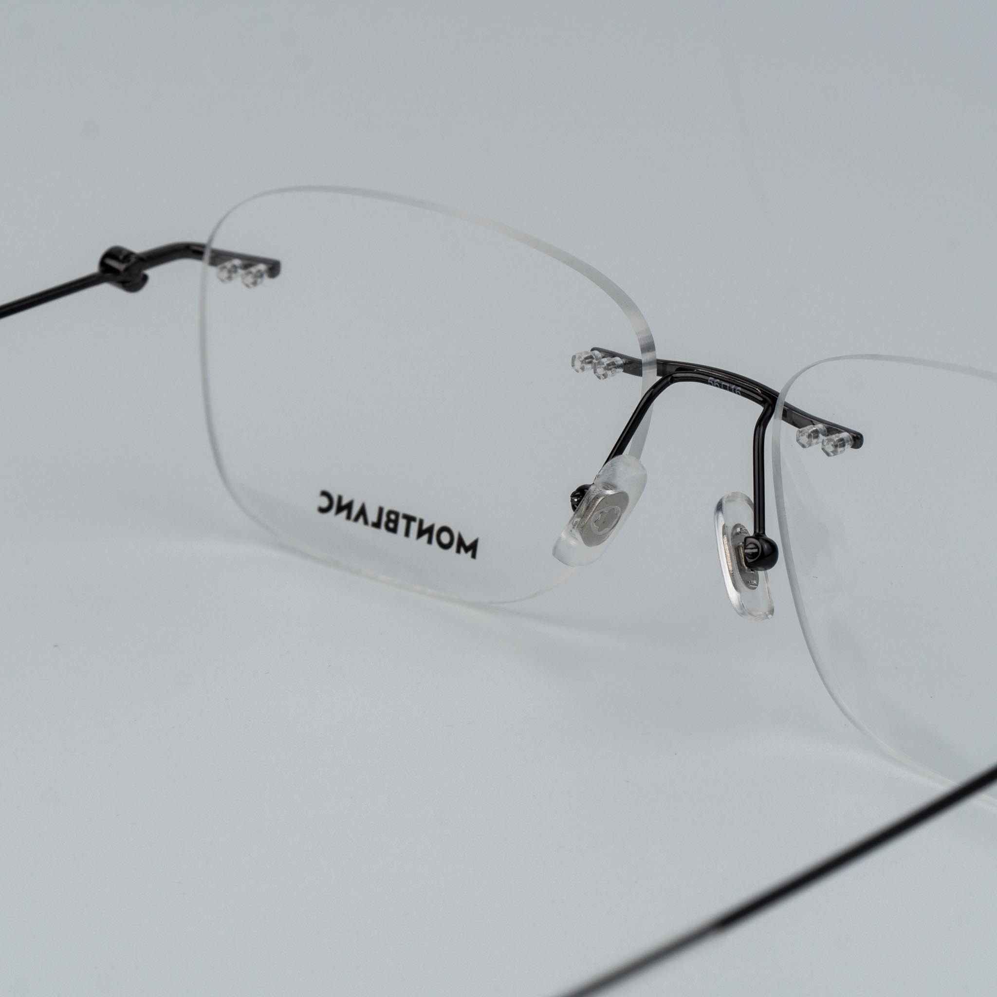 Montblanc Montblanc Men Eyeglasses Rectangle Rimless MB0075O 001 Size ONE SIZE - 8 Thumbnail