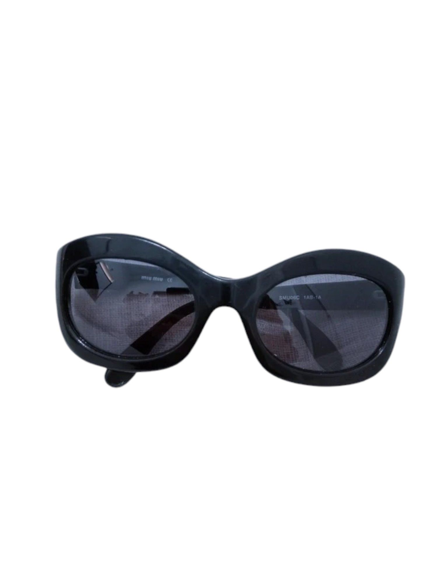 Miu Miu Miu Miu SMU06C 1AB-1A Black Oval Sunglasses Size ONE SIZE - 7 Thumbnail