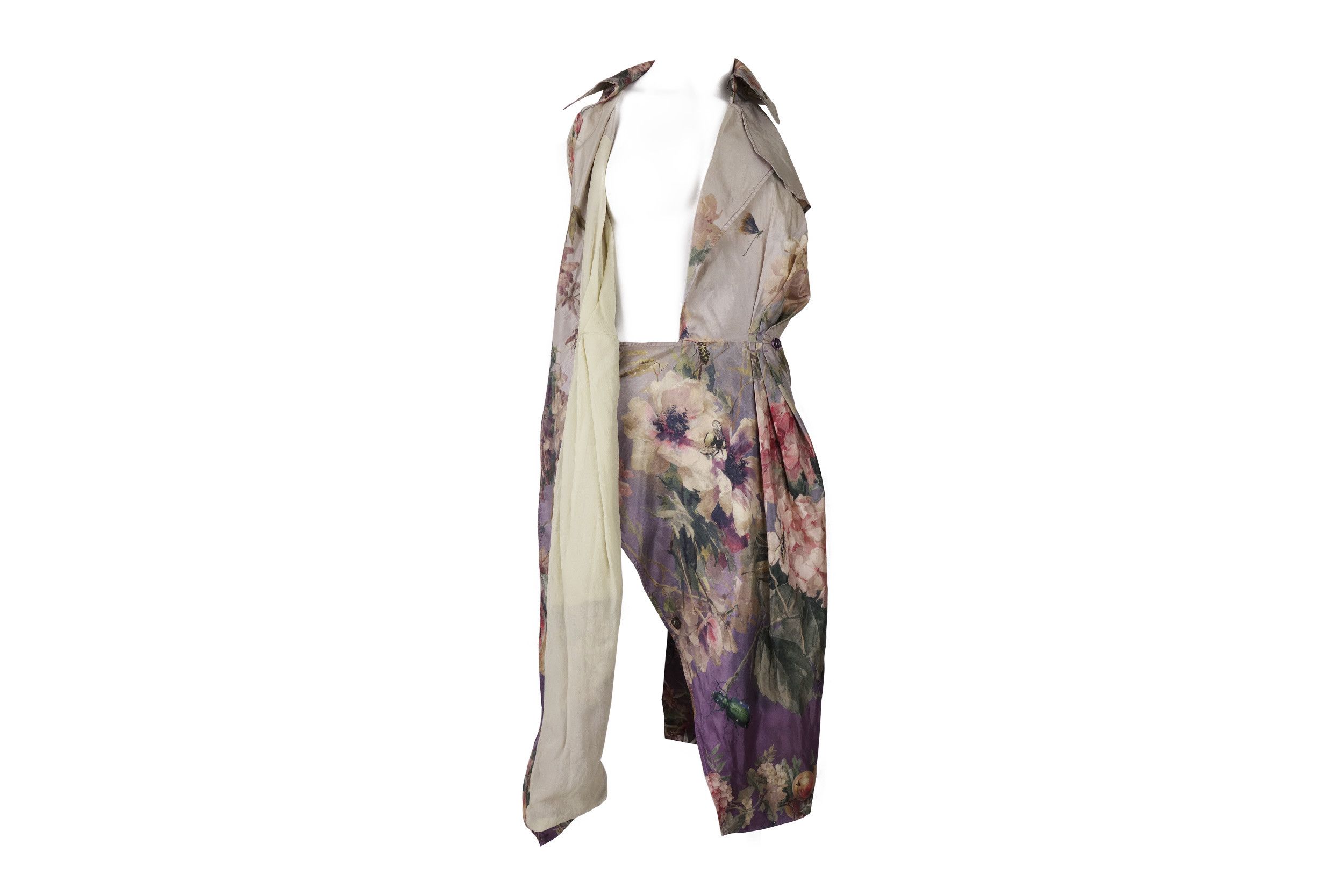 Jean Paul Gaultier Jean Paul Gaultier Floral Print Silk Belted Dress Vintage Size M / US 6-8 / IT 42-44 - 5 Thumbnail