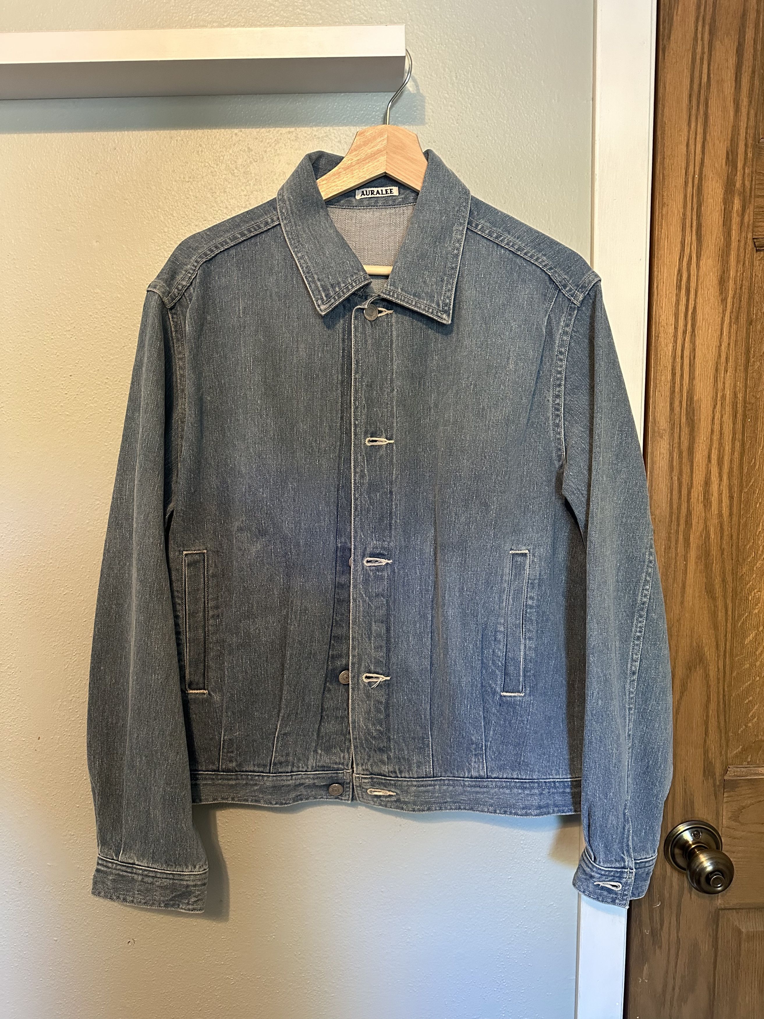 Auralee Hard Twist Denim Blouson 4 | Grailed