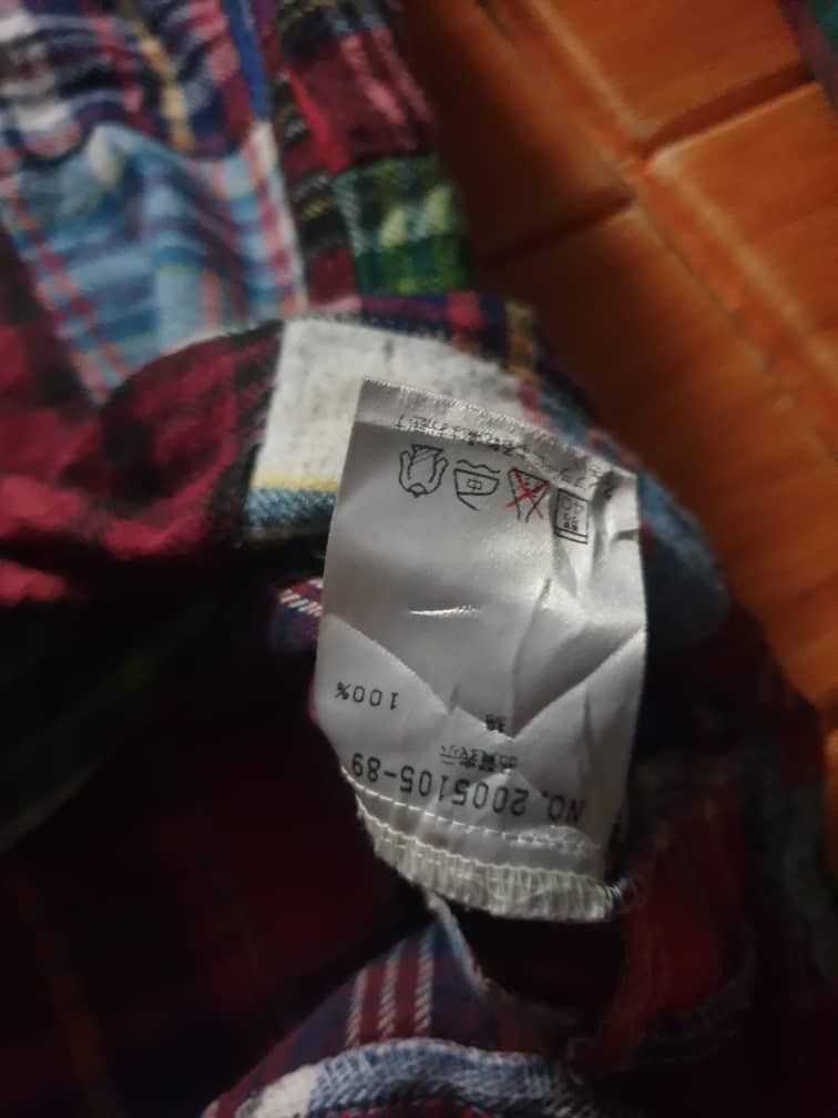 Japanese Brand 💥 Blue Cross Patchwork Japanese brand Shirt Size US L / EU 52-54 / 3 - 4 Thumbnail