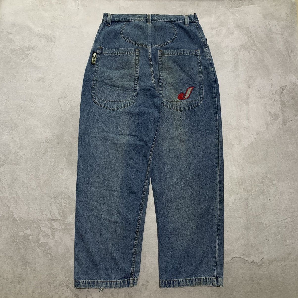 JNCO Y2K JNCO handy Man Big Pocket Reflective Baggy Denim Pants Size US 36 / EU 52 - 4 Thumbnail