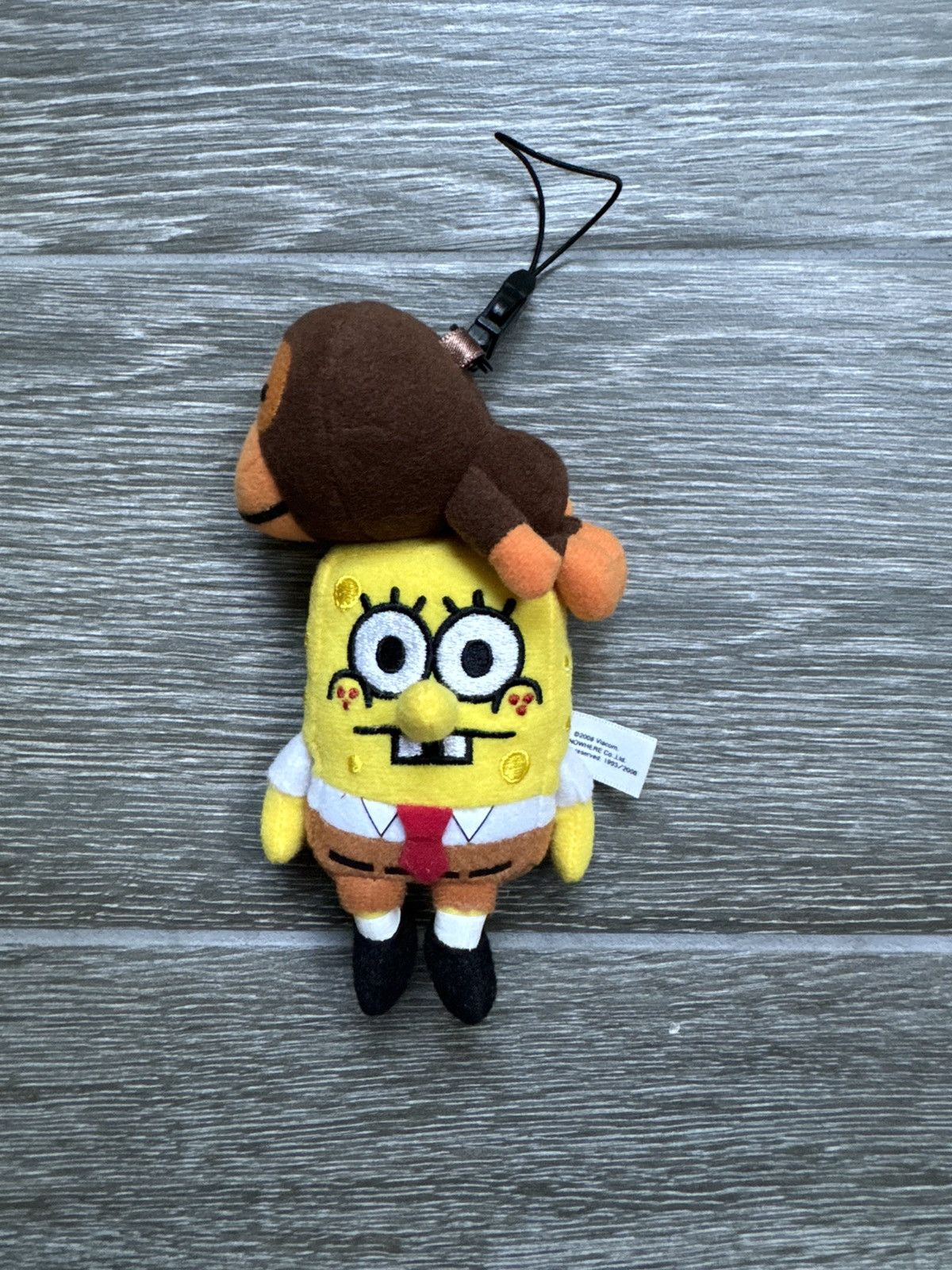 image of Bape Spongebob Plush Keychain in Yellow, Men's