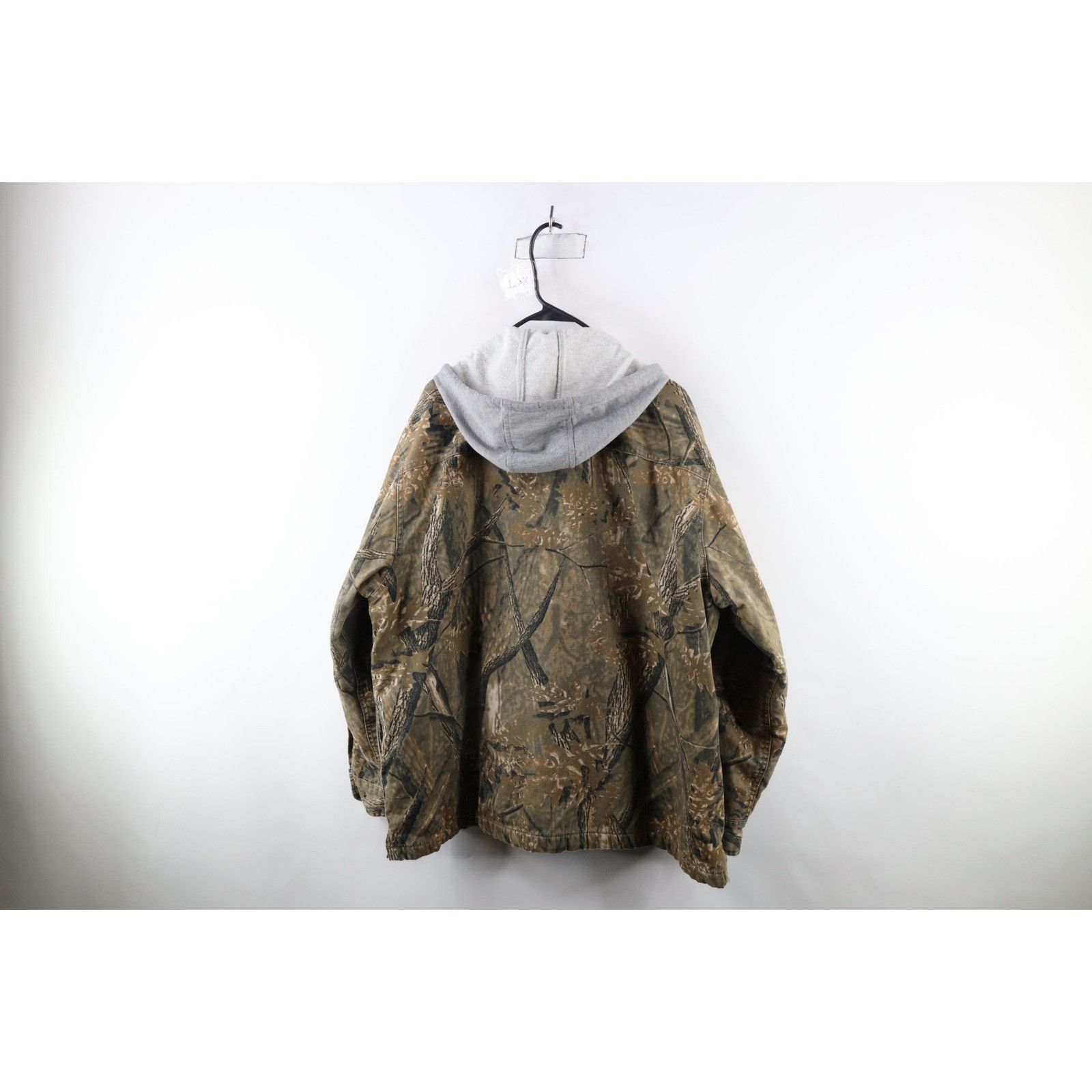 Vintage Vintage 90s Streetwear Faded Camouflage Hoodie Shirt Jacket Size US XL / EU 56 / 4 - 12 Thumbnail