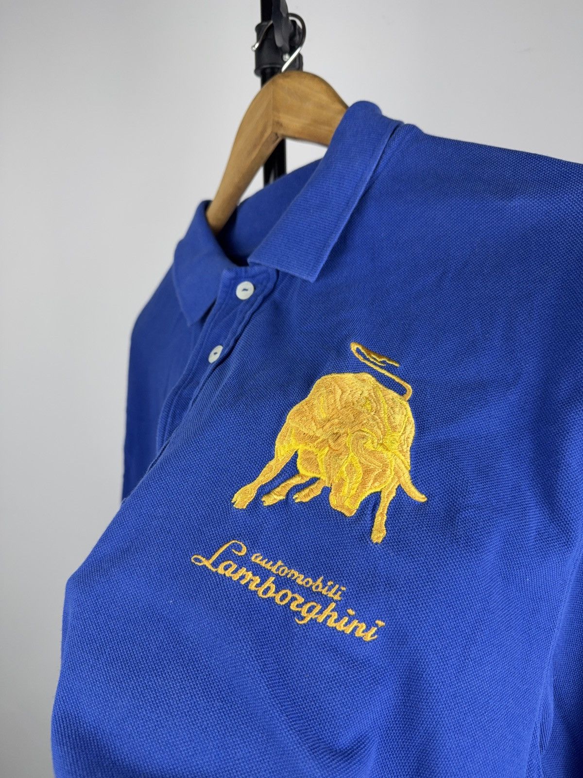Lamborghini Luxury Automobili Lamborghini Bull Logo Polo Shirt Blue XXL Size US XXL / EU 58 / 5 - 7 Thumbnail