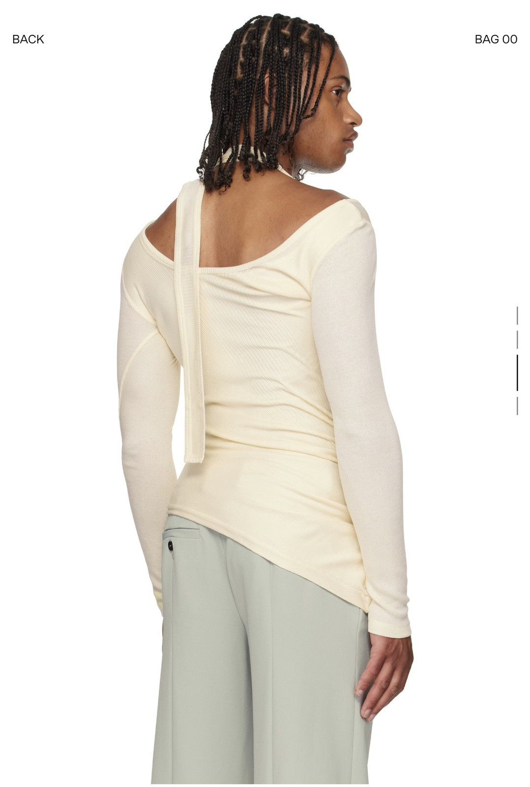 Jean Paul Gaultier Off White Jean Paul Gaultier Jersey Top Size US S / EU 44-46 / 1 - 2 Thumbnail