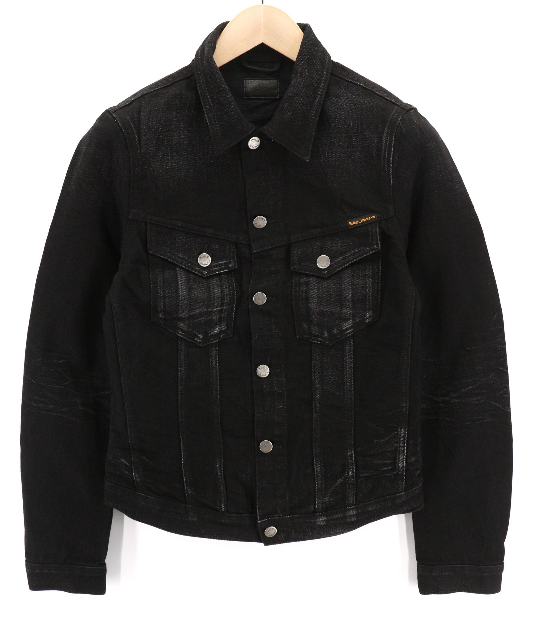 Nudie Jeans BILLY REBEL BLACK XS Denim Black Cotton Jacket 80797 Size US XS / EU 42 / 0 - 1 Thumbnail
