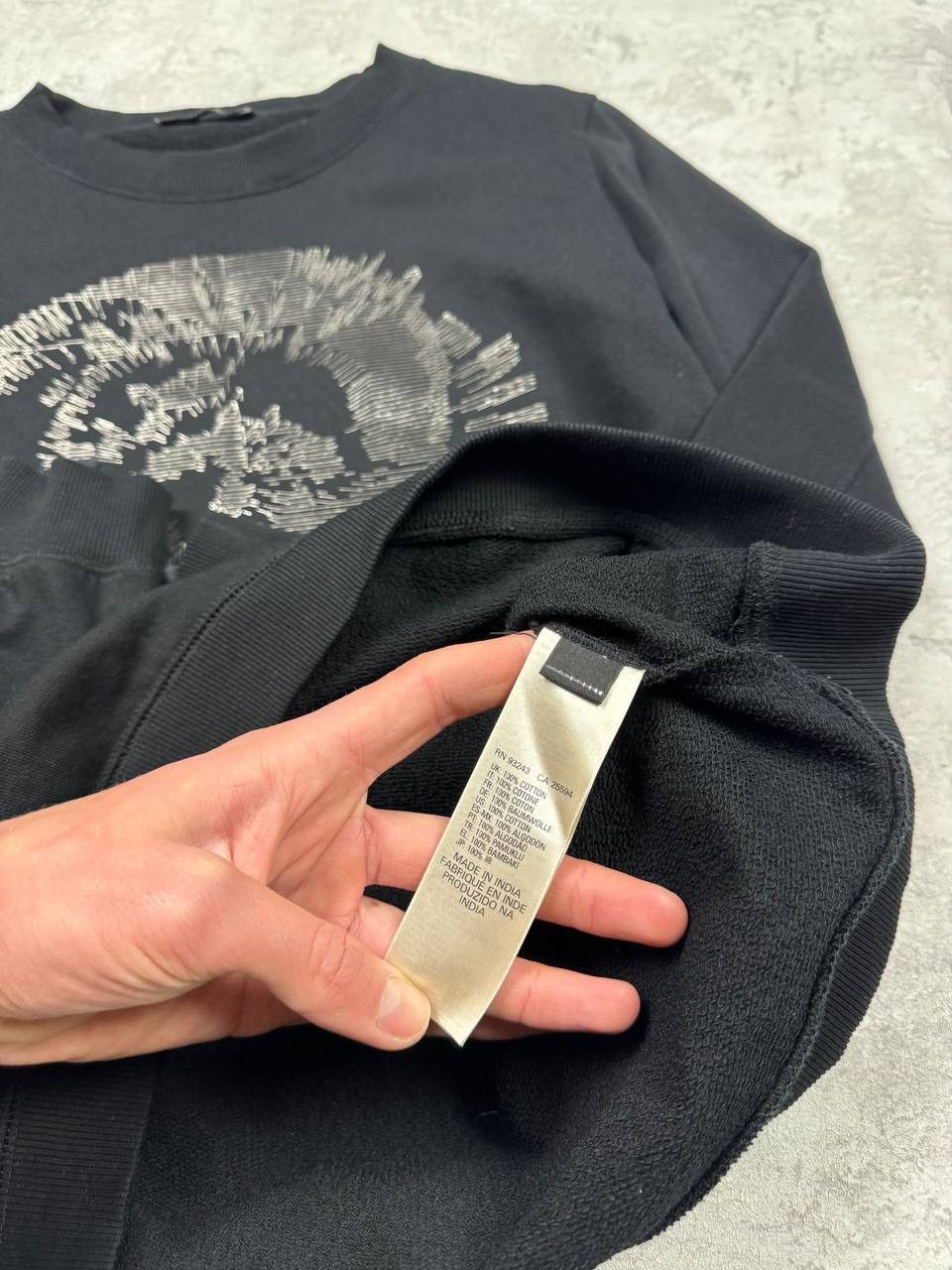 Diesel Diesel Black Sweatshirt Big Logo Size M Size US M / EU 48-50 / 2 - 16 Thumbnail
