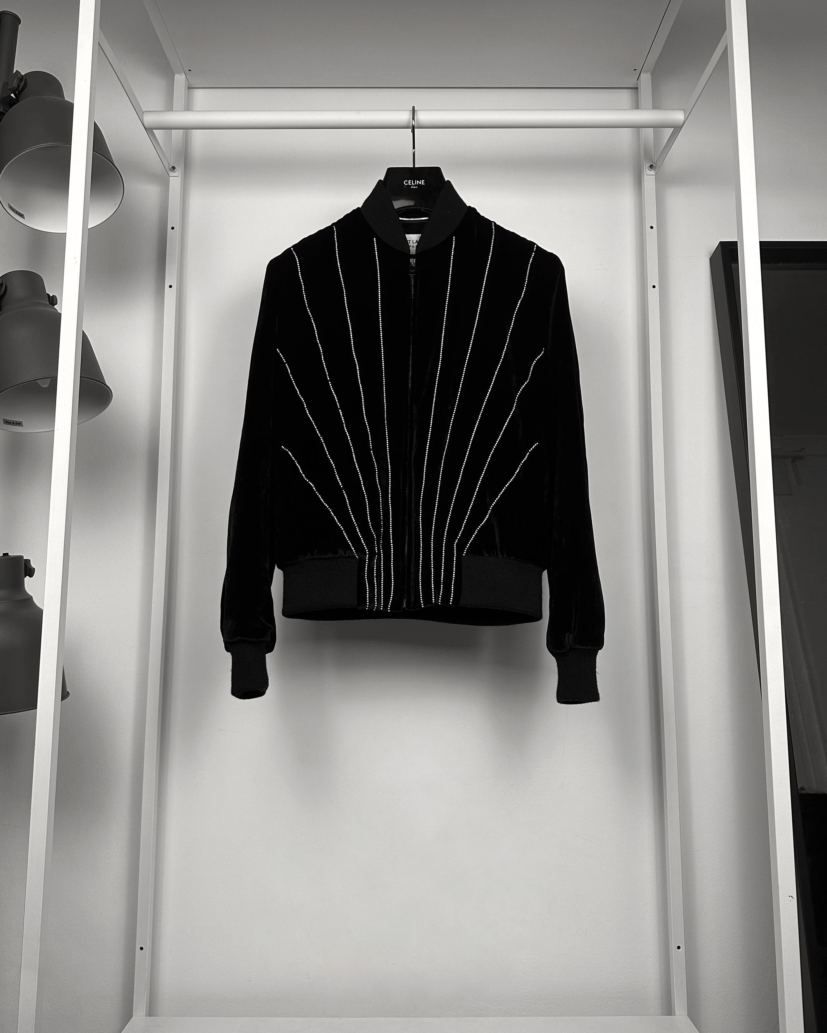 Saint Laurent Paris Saint Laurent Swarowski Embellished Velvet Jacket Size US S / EU 44-46 / 1 - 1 Thumbnail
