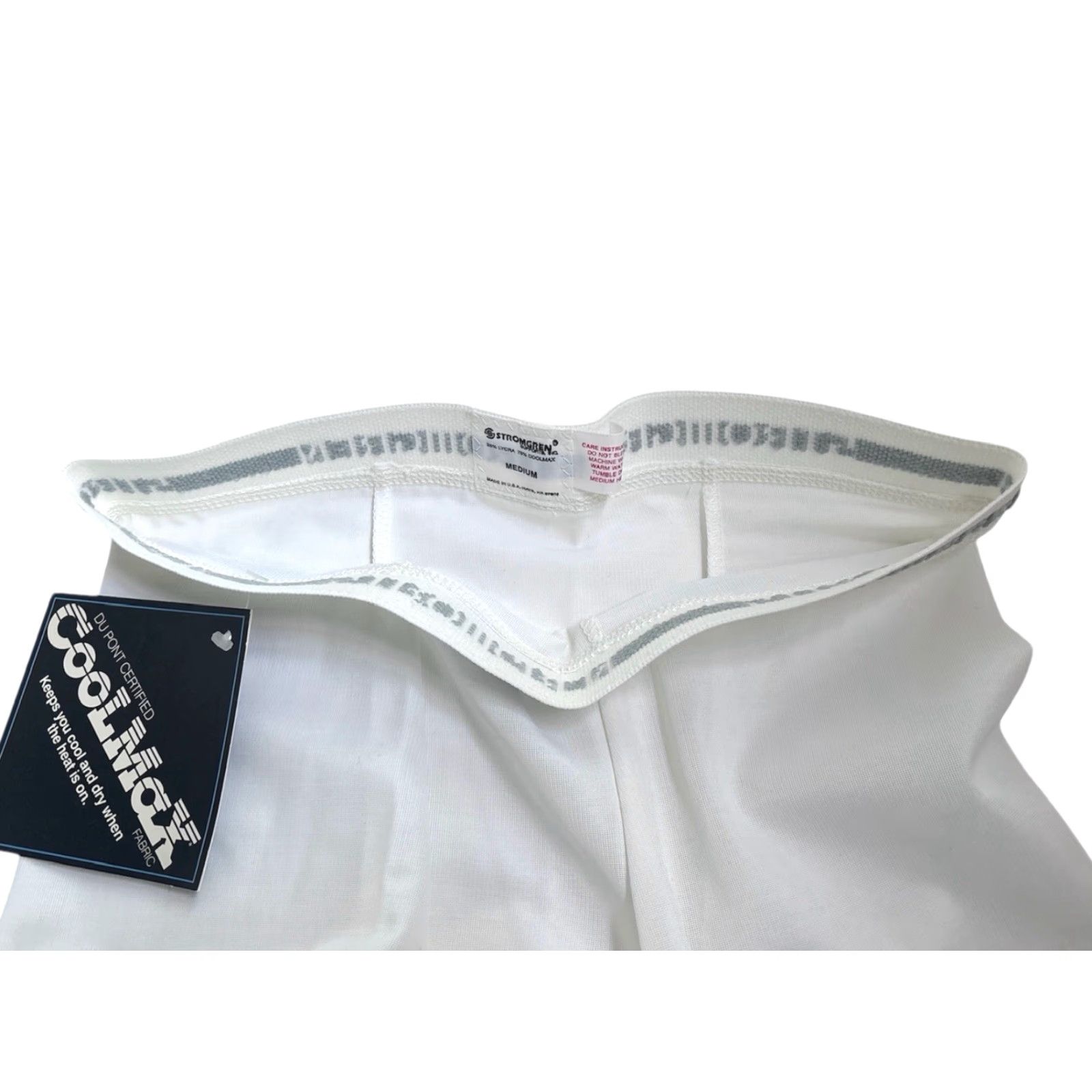 Layer 8 VINTAGE Stromgren Compression Tights Pants Medium Mens White 90s USA Made NWT Multifit Comfort Size US 31 - 5 Thumbnail