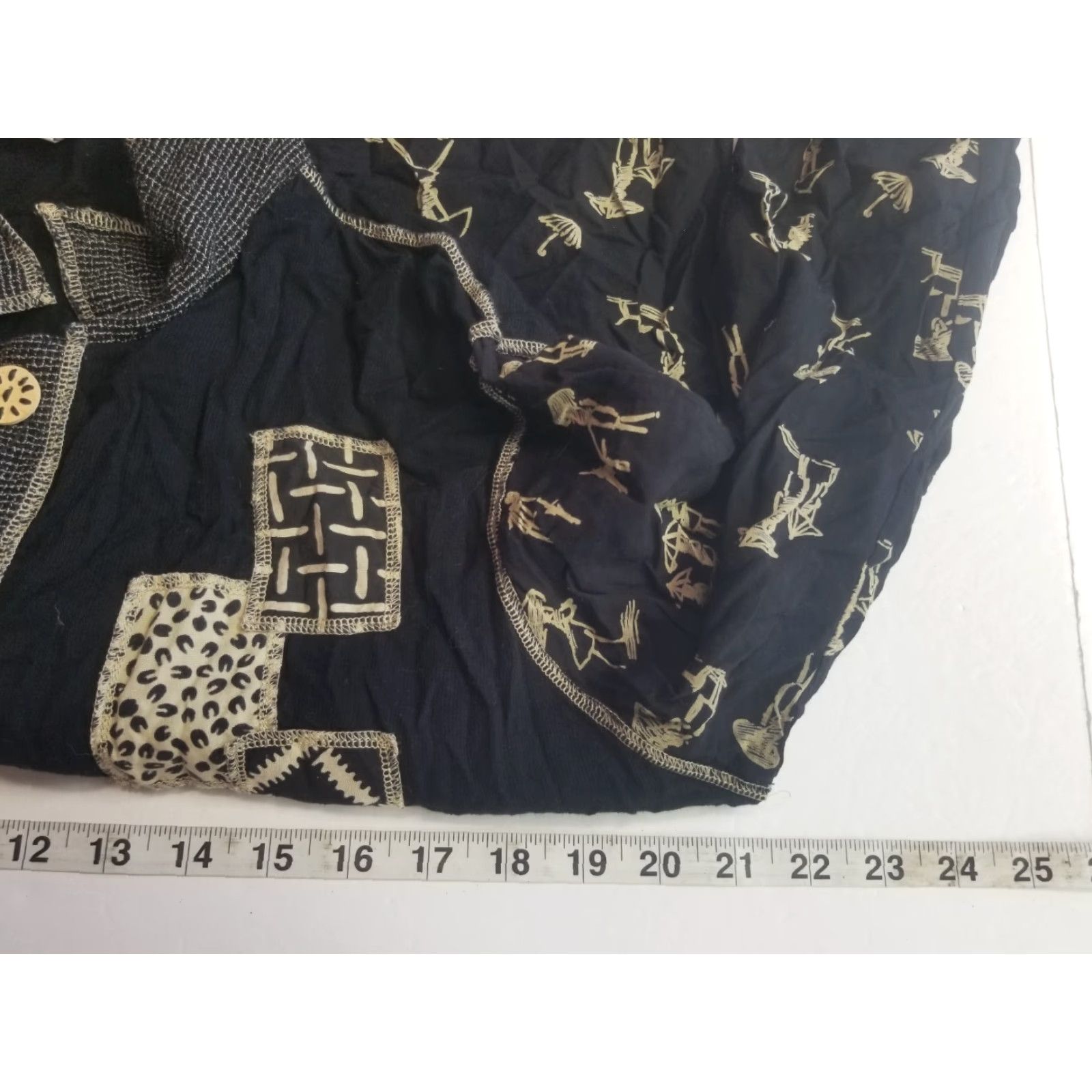 Vintage USINDO Blouse Shirt Open Front Button Black Tunic Long Sleeve M Womens Vintage Size M / US 6-8 / IT 42-44 - 4 Thumbnail