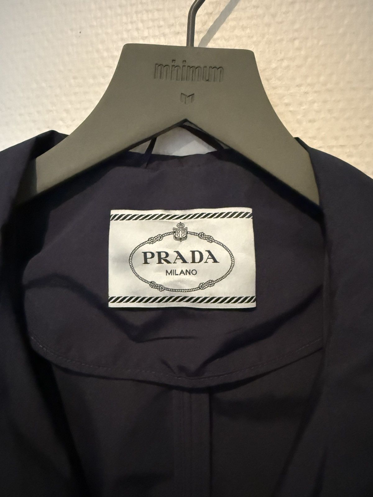 Prada Prada Hooded Raincoat Navy Technical Jacket Size S (IT 42) Size S / US 4 / IT 40 - 5 Thumbnail