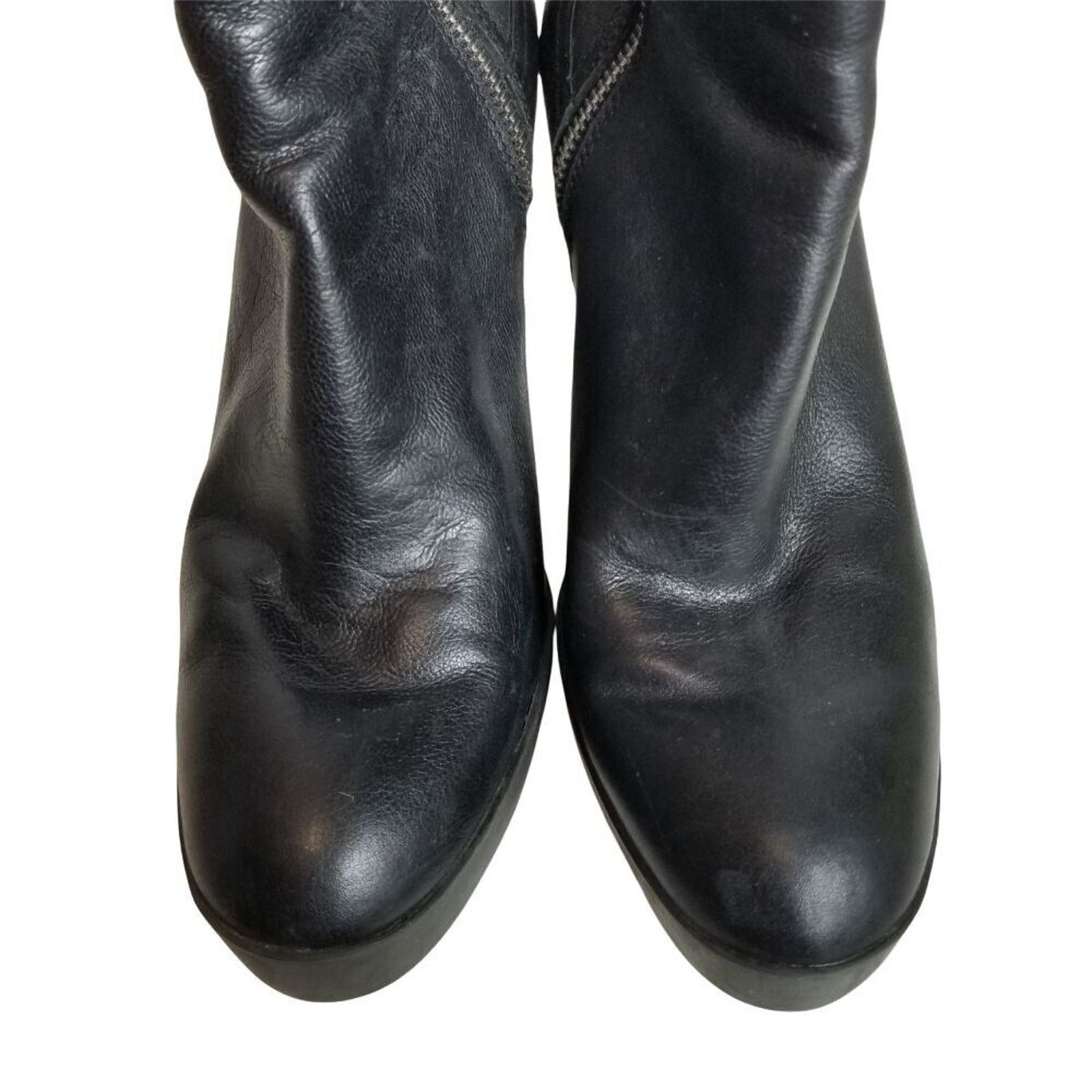Donald Pliner Donald J Pliner Womens Milan Black Leather Heeled Boots 8.5M Size US 8.5 / IT 38.5 - 4 Thumbnail