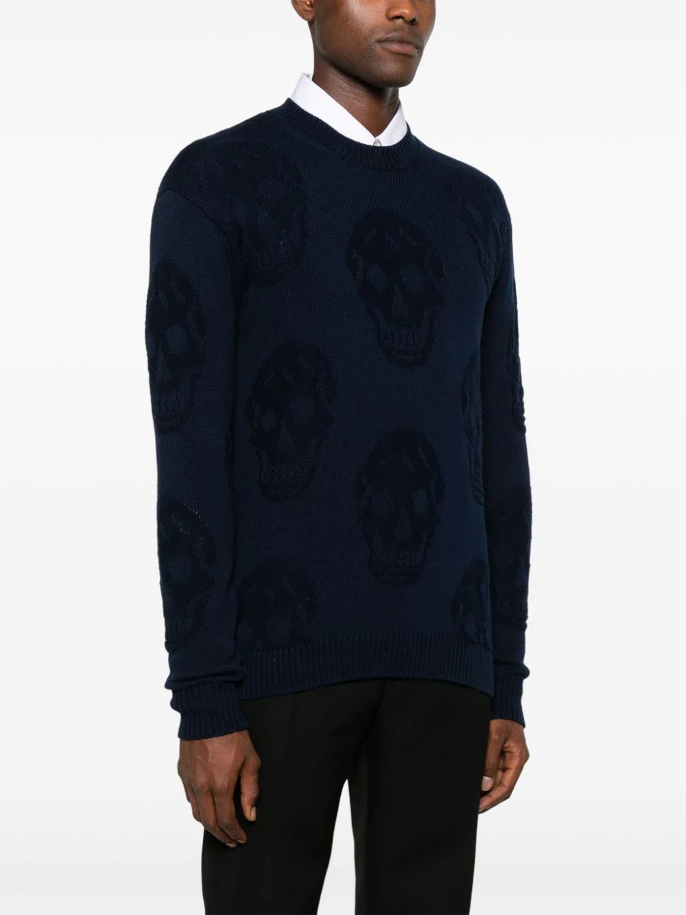 Alexander McQueen o1y1024 Sweater in Midnight Blue Size US S / EU 44-46 / 1 - 3 Thumbnail