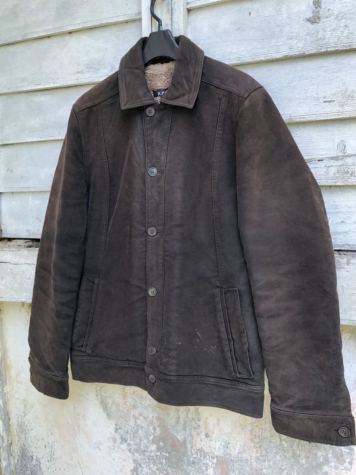 A.P.C. × Vintage Vintage Distressed A.P.C Sherpa Jacket Size US S / EU 44-46 / 1 - 3 Thumbnail
