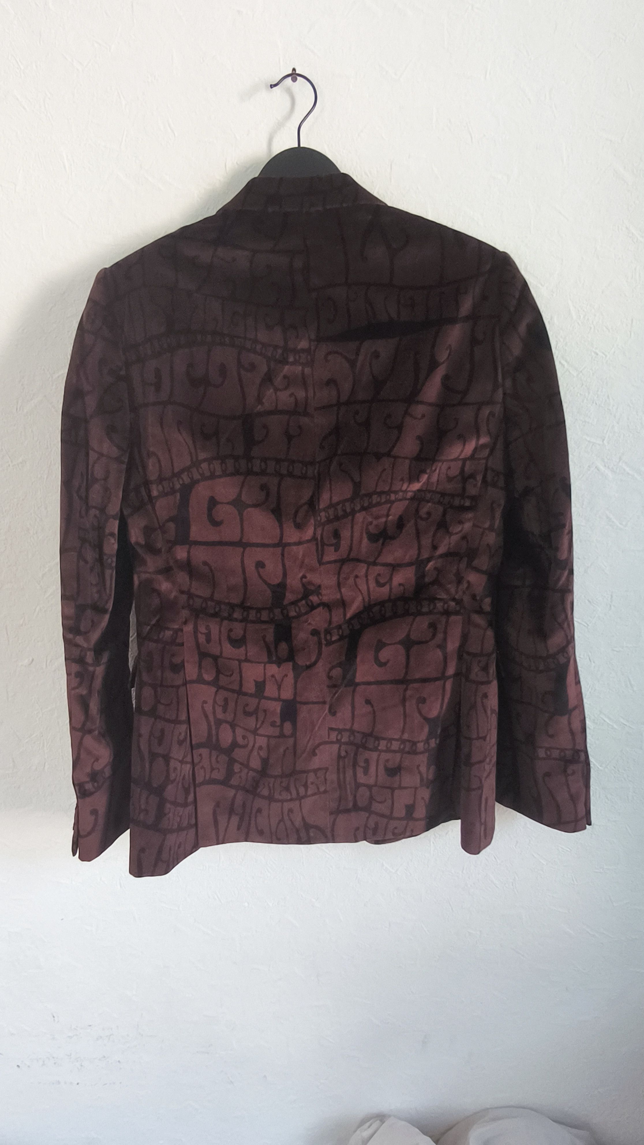 Dries Van Noten Dries Van Noten Abstract swirls pattern velvet complet suit Size 48R - 4 Thumbnail