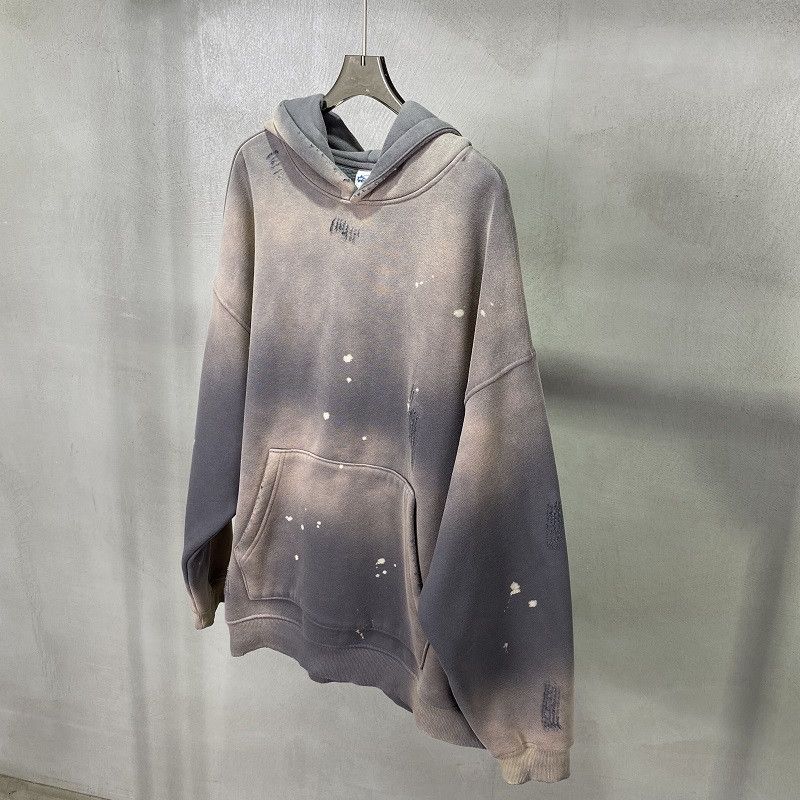 Japanese Brand × Vintage Asphalt Colour Speckled Ink Pullover Oversized Hoodie Size US L / EU 52-54 / 3 - 3 Thumbnail