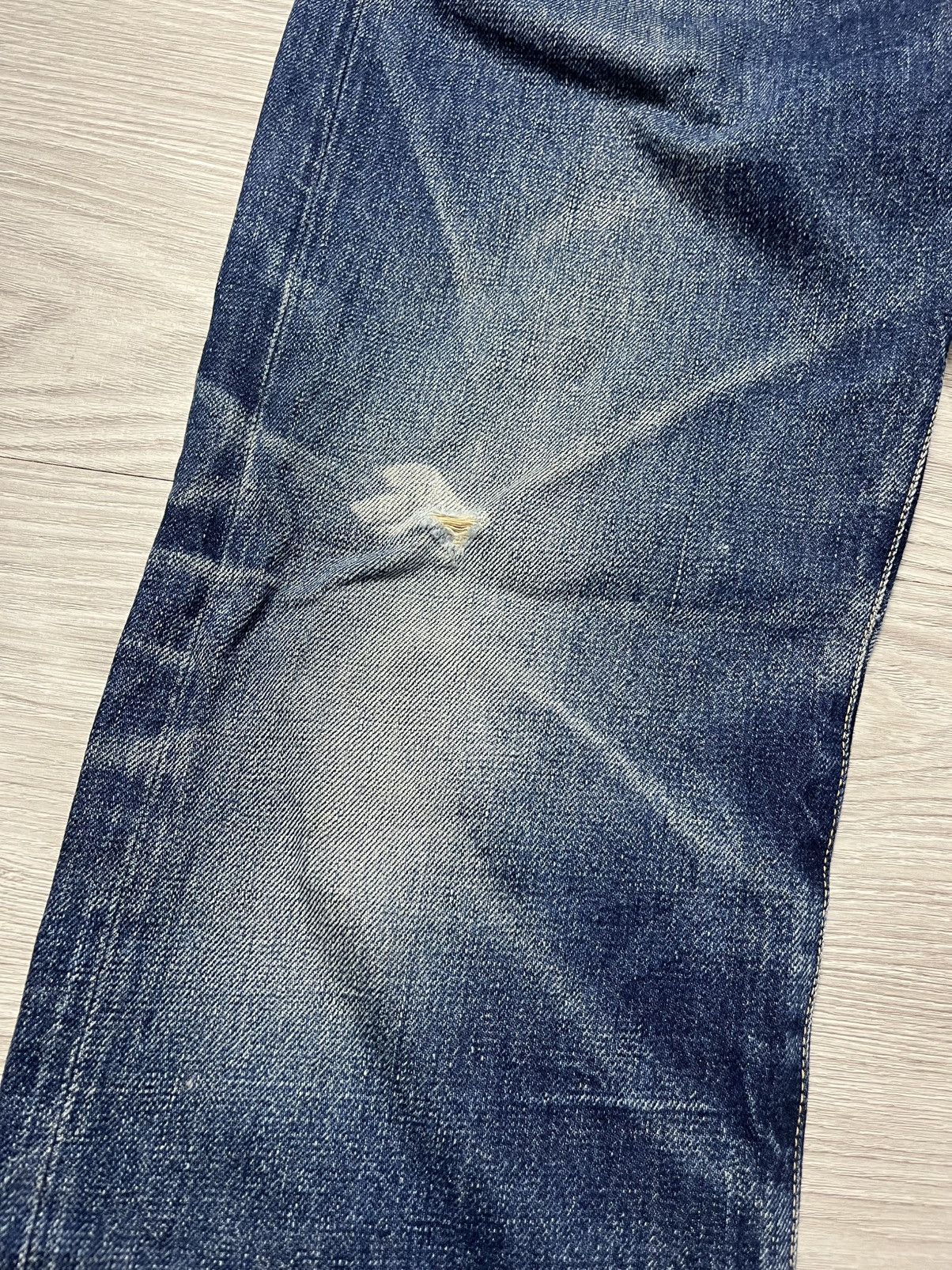 Blue Blue Japan Vintage HR Market Blue Blue Japan Selvedge faded Denim Jeans Size US 31 - 18 Thumbnail