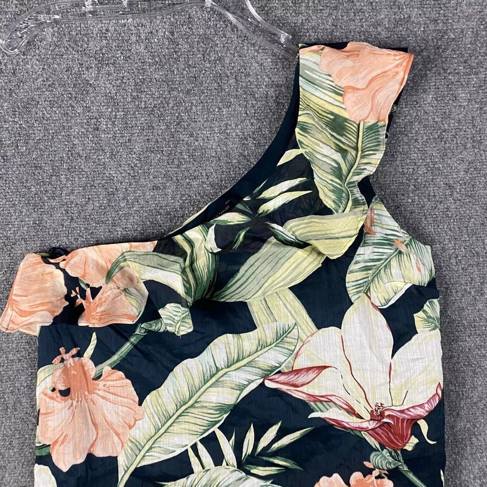 Ann Taylor Ann Taylor Blouse Women's Large One Shoulder NWT Floral Size L / US 10 / IT 46 - 2 Thumbnail