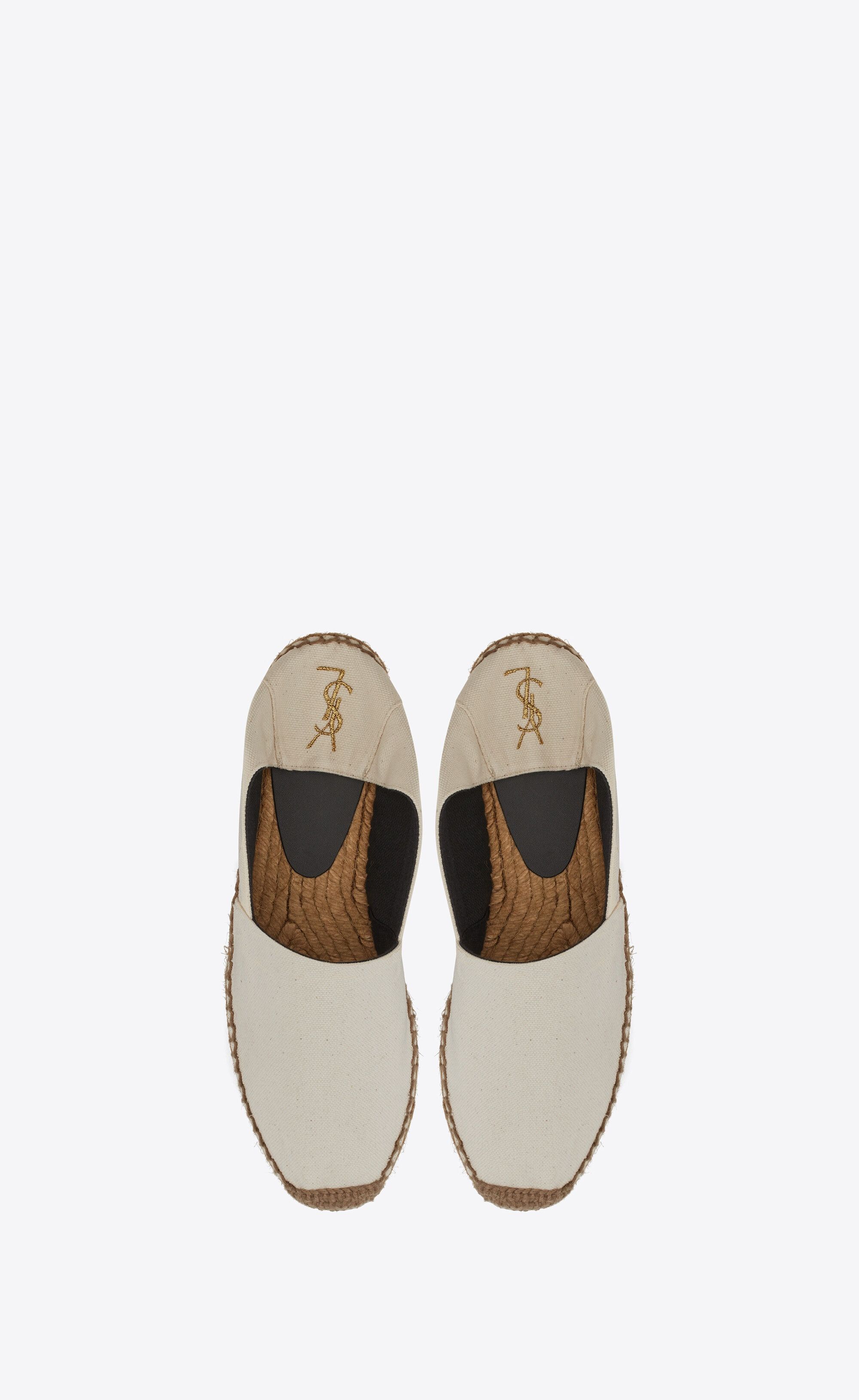 Saint Laurent Paris o1tp1o1224 Cassandre Embroidered Espadrilles in White Size US 11 / IT 41 - 4 Thumbnail