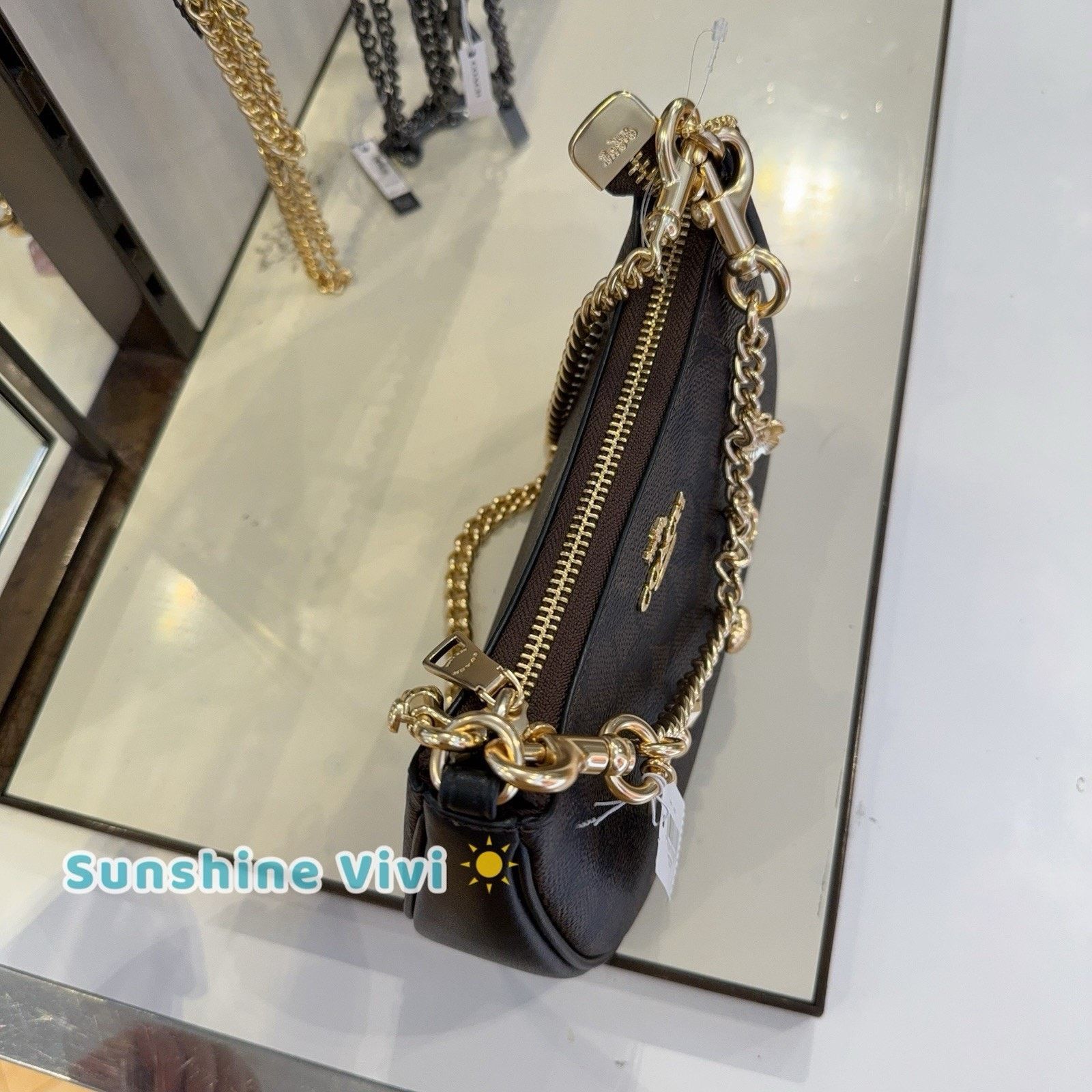 Coach NWT Bundle Coach Teri Mini Bag CW323 & CAX00 Chain Gold Size ONE SIZE - 17 Thumbnail