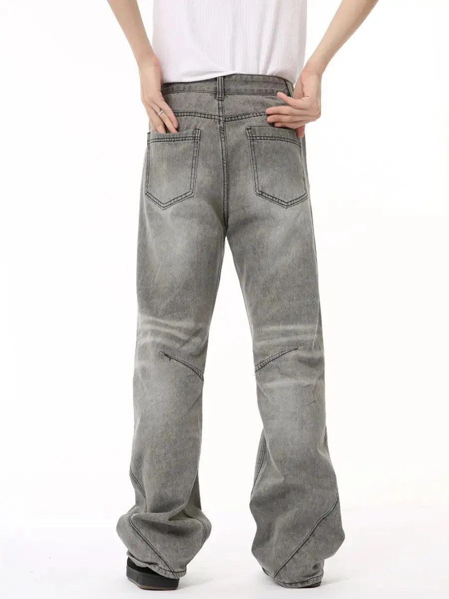 Japanese Brand Retro straight high street water pattern jeans Size US 32 / EU 48 - 4 Thumbnail