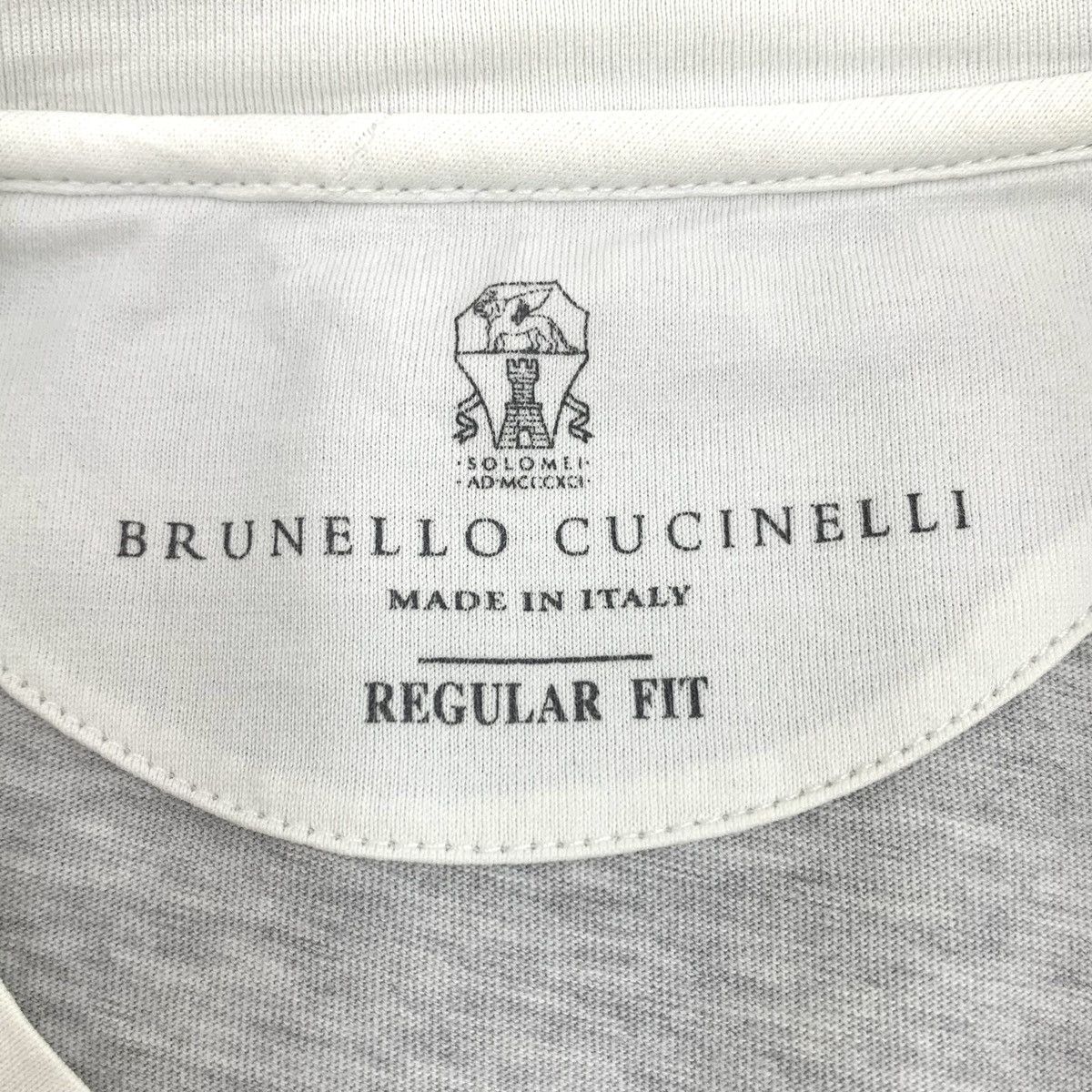 Brunello Cucinelli Brunello Cucinelli Grey Cotton Short Sleeve T-shirt K26WX Size US L / EU 52-54 / 3 - 5 Thumbnail