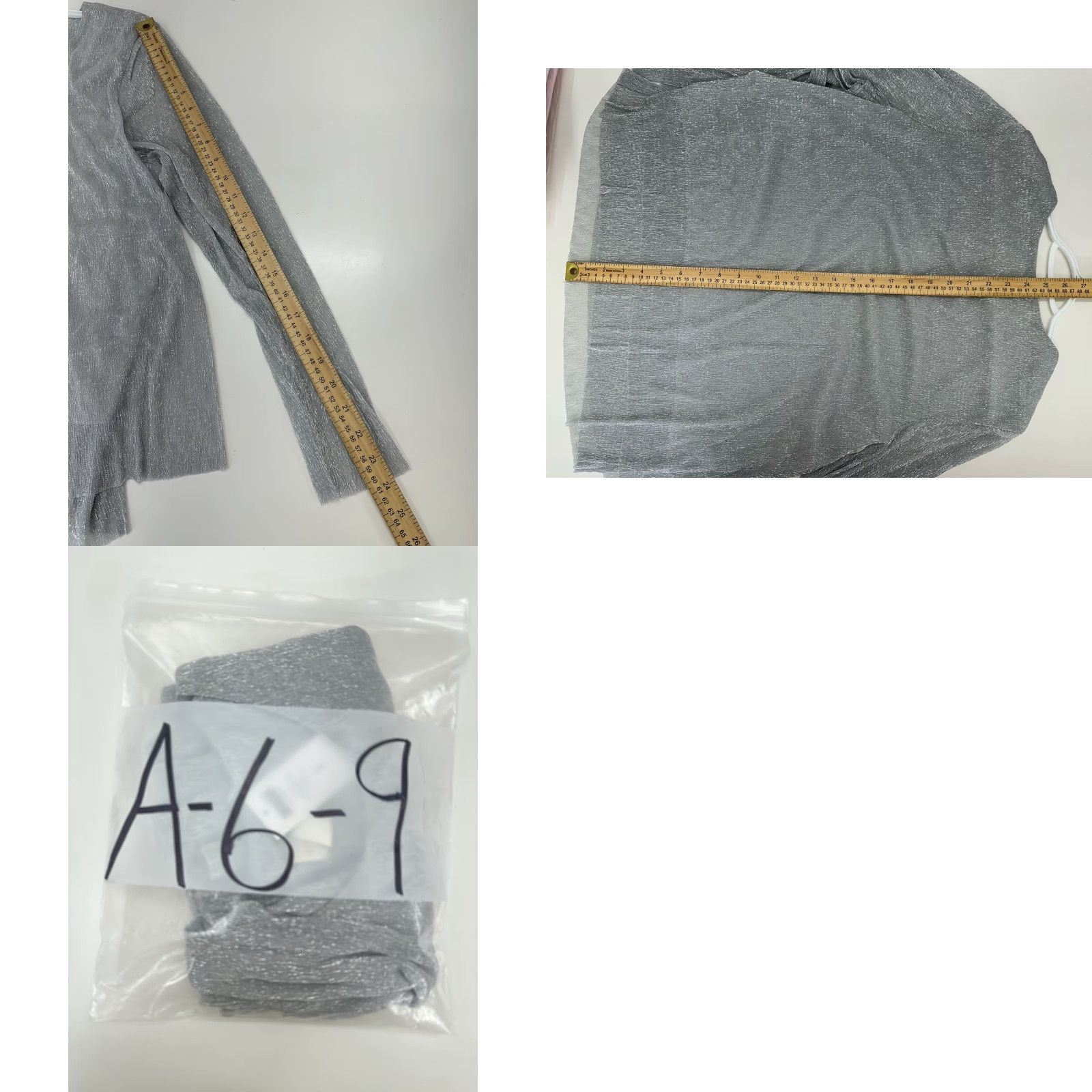 Vintage Chicos Shirt Womens Size 3 Gray Metallic Ultimate Layer Long Sleeve Seagull NWTS Size XS / US 0-2 / IT 36-38 - 9 Thumbnail