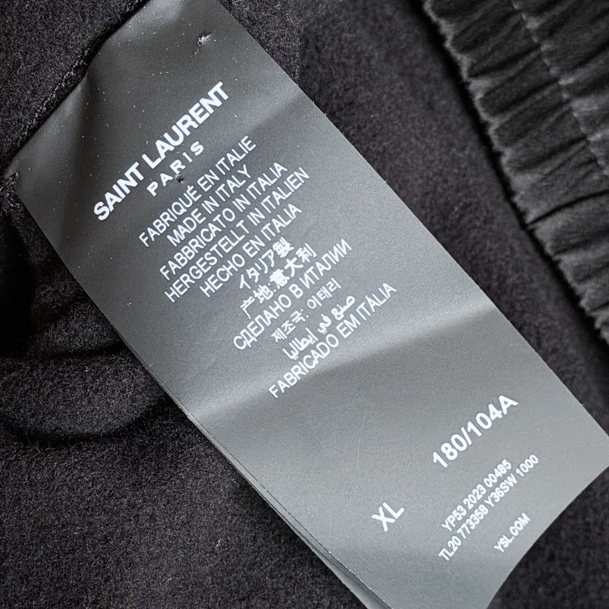 Saint Laurent Paris Saint Laurent Paris Tonal Signature Spell Out Logo Hoodie Size US XL / EU 56 / 4 - 5 Thumbnail