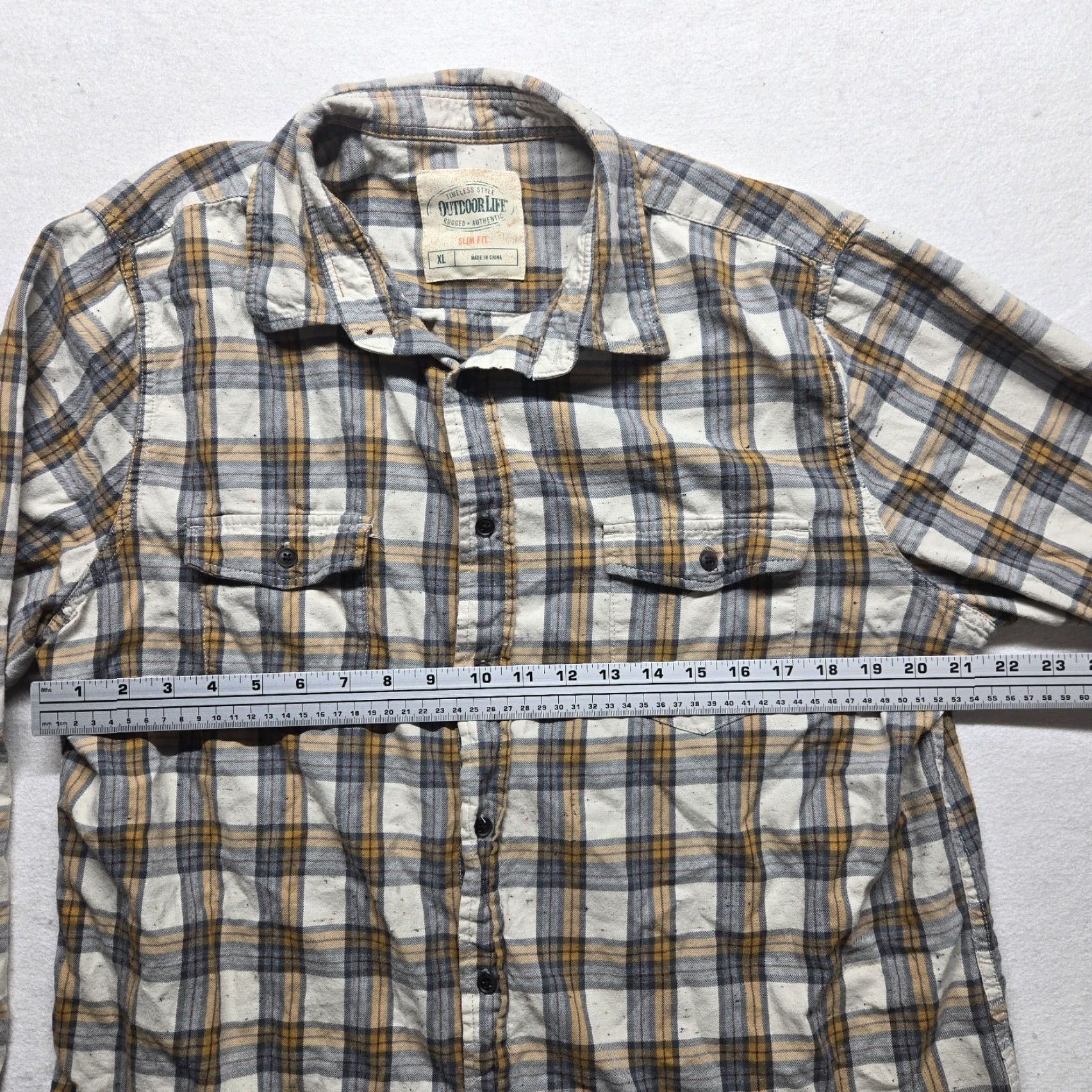 Alife Outdoor Life Shirt Slim Fit Button-Up Plaid Flannel Adult Men XL Multicolor Casual Shirt Mens XL Plaid Flannel Spring Fall Winter Size US XL / EU 56 / 4 - 4 Thumbnail