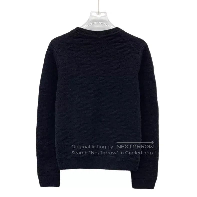 Hermes Hermes Black Logo Jacquard Wool Round Neck Long Sleeve Kni Size XS / US 0-2 / IT 36-38 - 2 Thumbnail