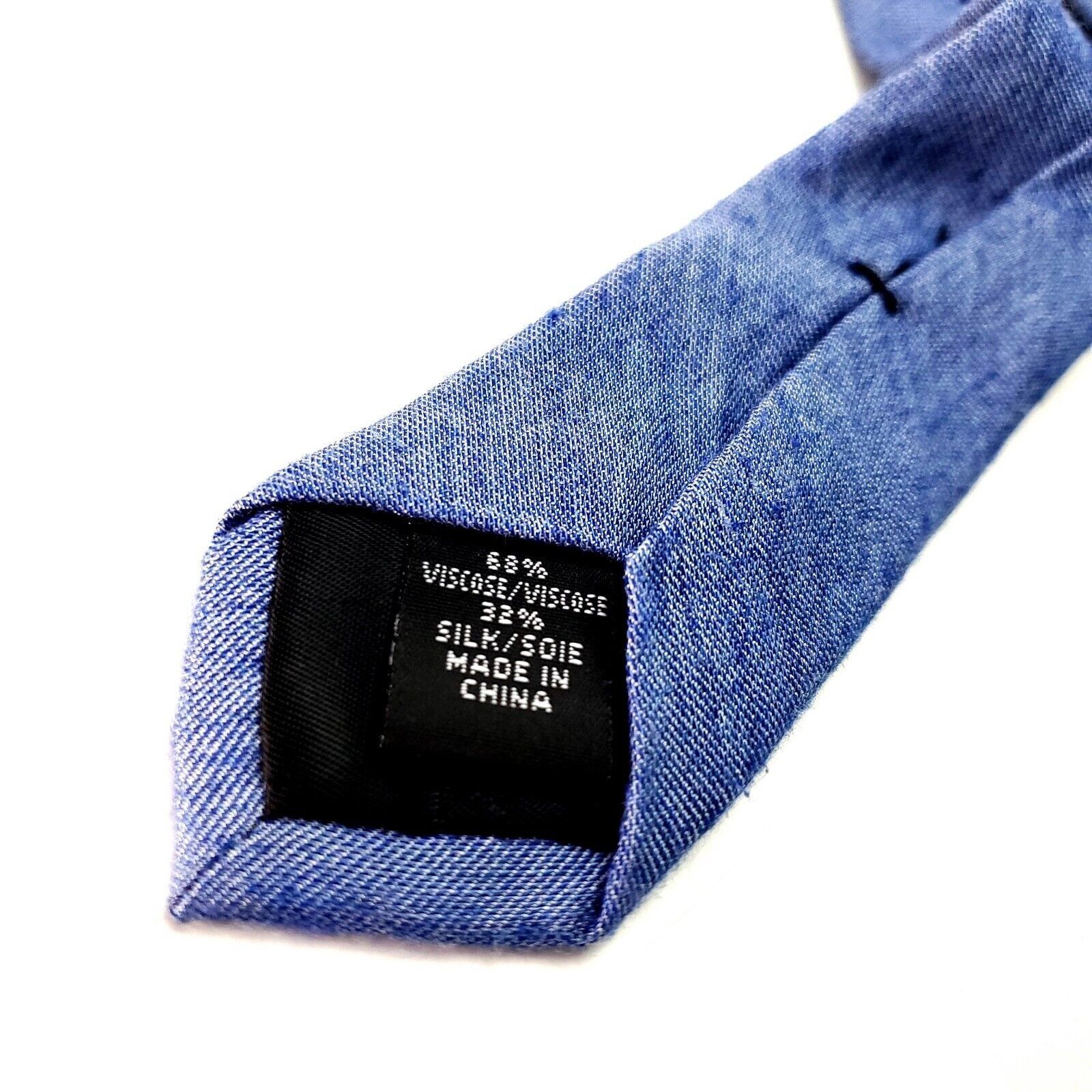 Calvin Klein Calvin Klein Viscose Silk Tie Blue Striped Skinny Size ONE SIZE - 5 Thumbnail