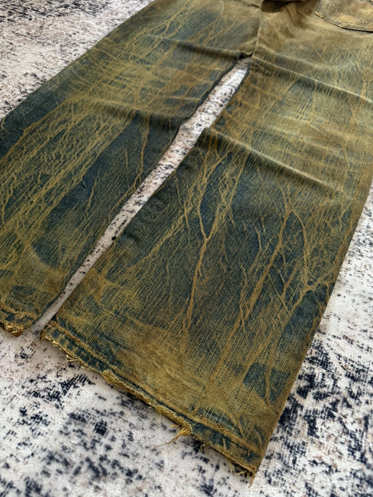 If Six Was Nine EDWIN 503 Muddy Wash Patin Fade Studded Loose Jeans Size US 32 / EU 48 - 17 Thumbnail