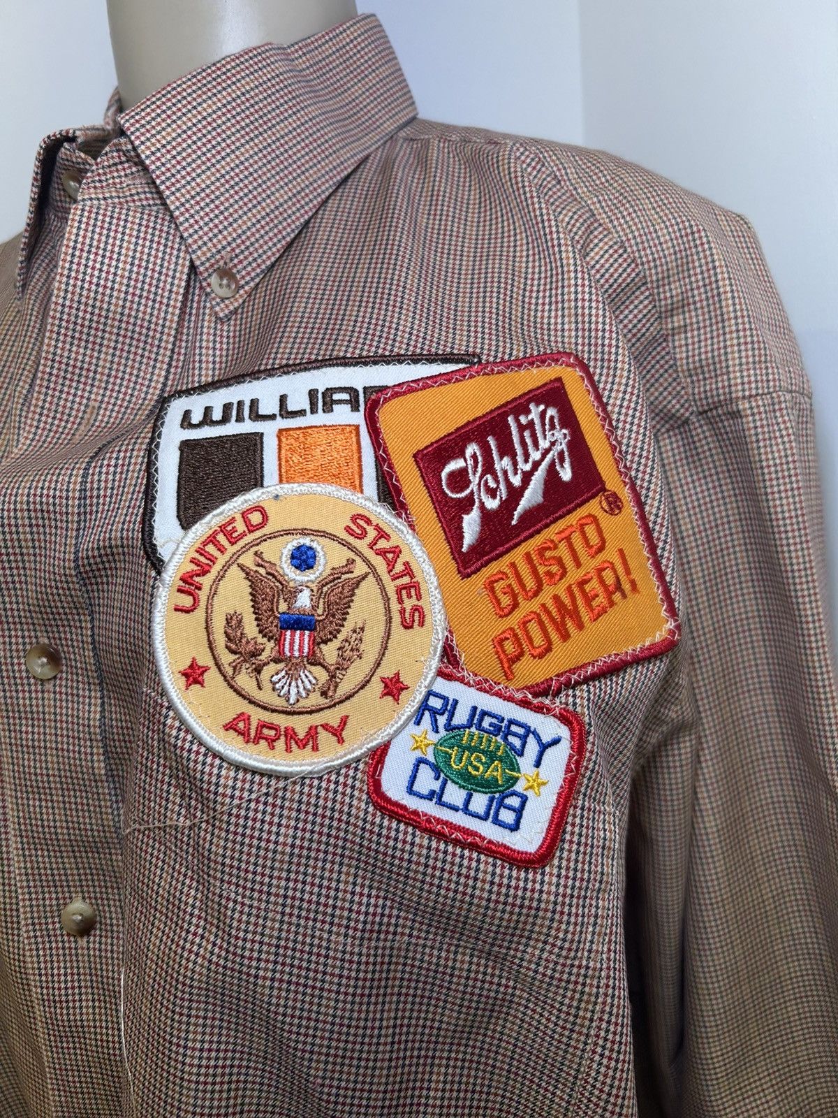 Vintage Unisex Vintage Scattered Patch WorkShirt Size US L / EU 52-54 / 3 - 1 Thumbnail