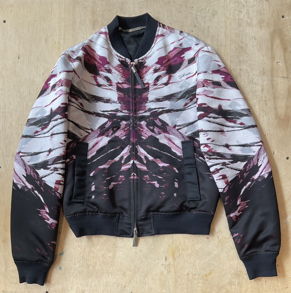 Just Cavalli × Roberto Cavalli Just Cavalli Wine Print Bomber Size46 Size US S / EU 44-46 / 1 - 1 Thumbnail