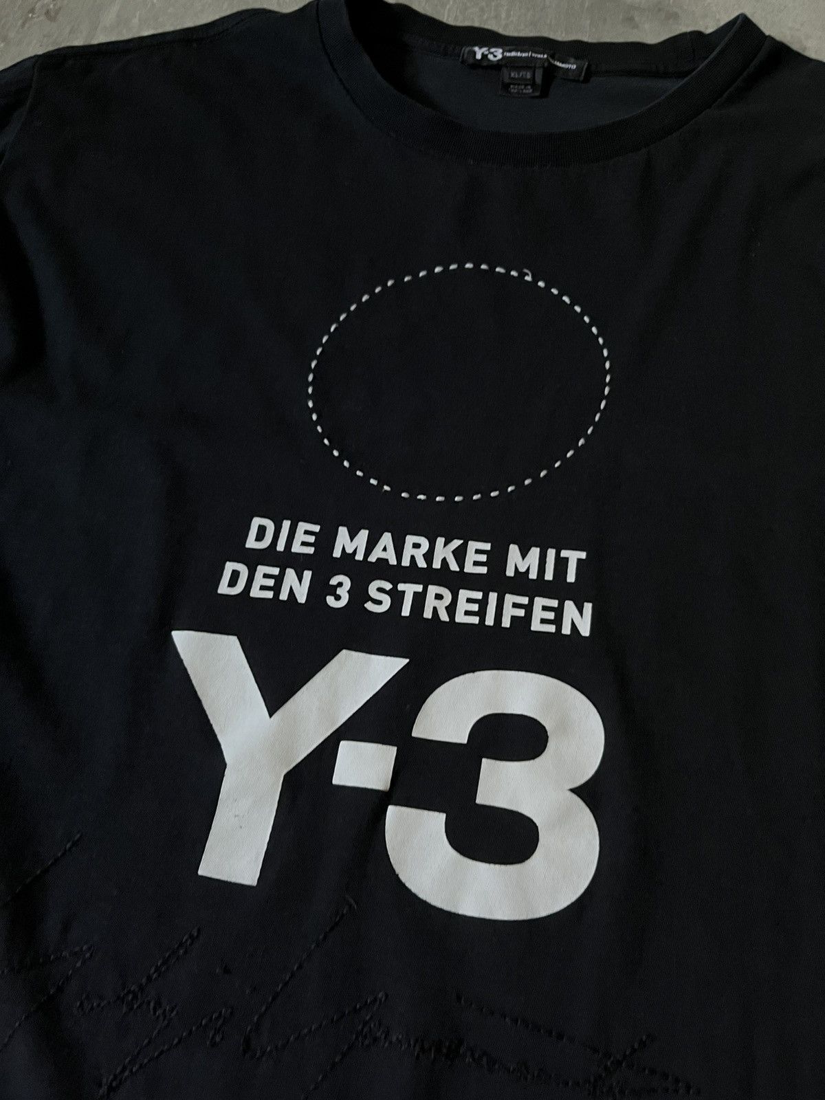 Adidas × Y-3 × Yohji Yamamoto Y-3 Yohji Yamamoto Adidas Embroidered logo black T-shirt Size US XL / EU 56 / 4 - 3 Thumbnail