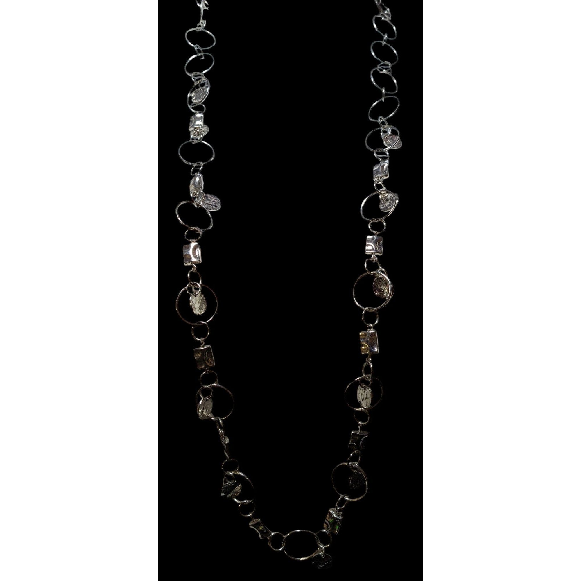 Other Silver Hoop Chain Geometric Charm Necklace Size ONE SIZE - 2 Thumbnail