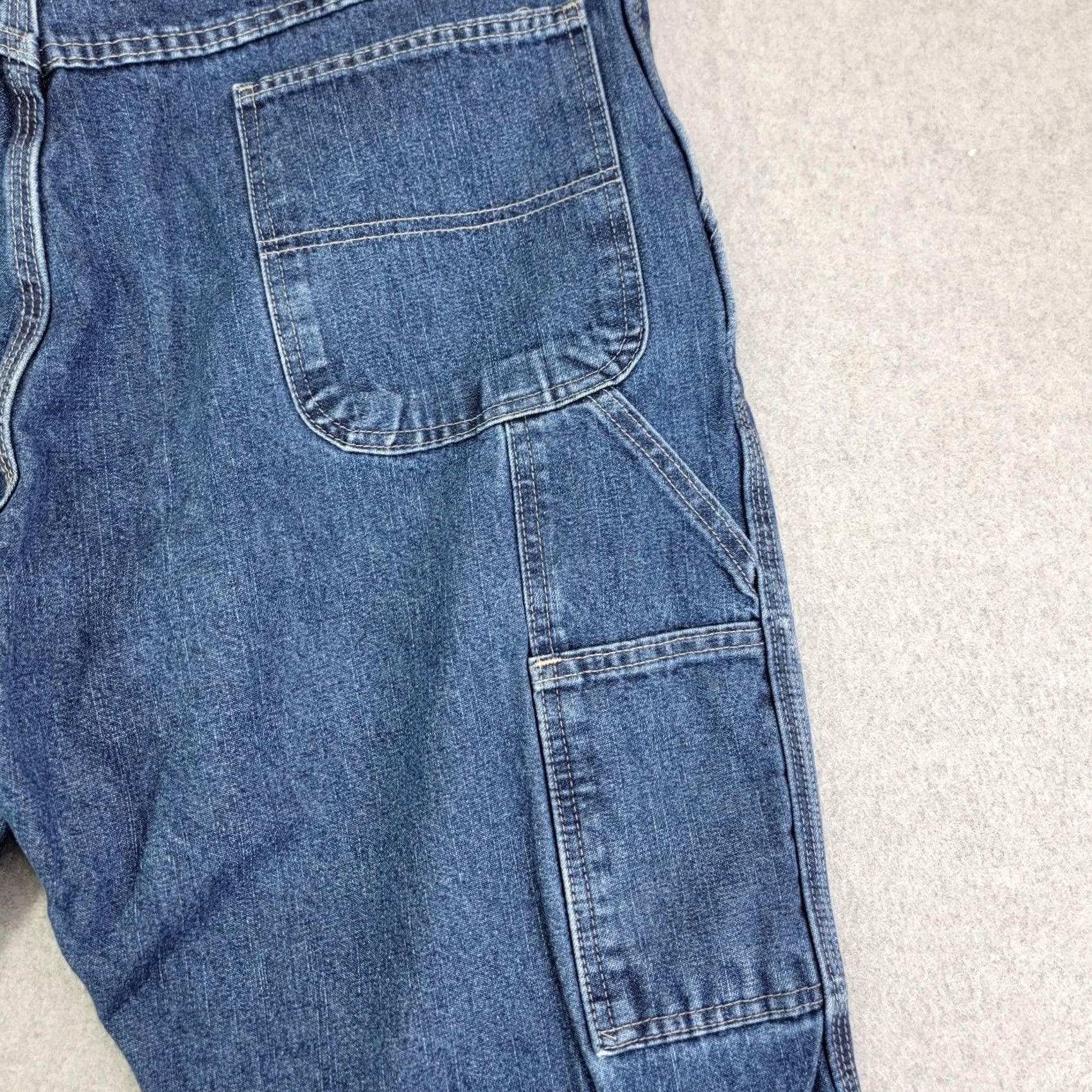 Wrangler Wrangler Jeans Mens 38x32 Denim Blue Carpenter Straight Leg Workwear Relaxed Fit 1094LSWDV Size US 38 / EU 54 - 6 Thumbnail