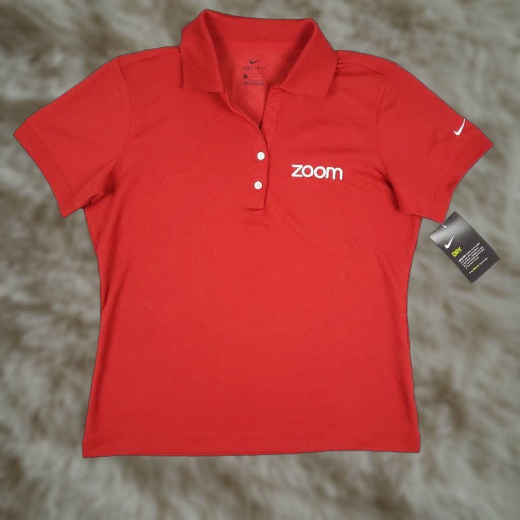 Nike Nike Golf Polo shirt Women Size Medium Red Dri-FIT Casual Button Sleeve Short Collared Polo Shirt Nike Brand Size M / US 6-8 / IT 42-44 - 1 Thumbnail