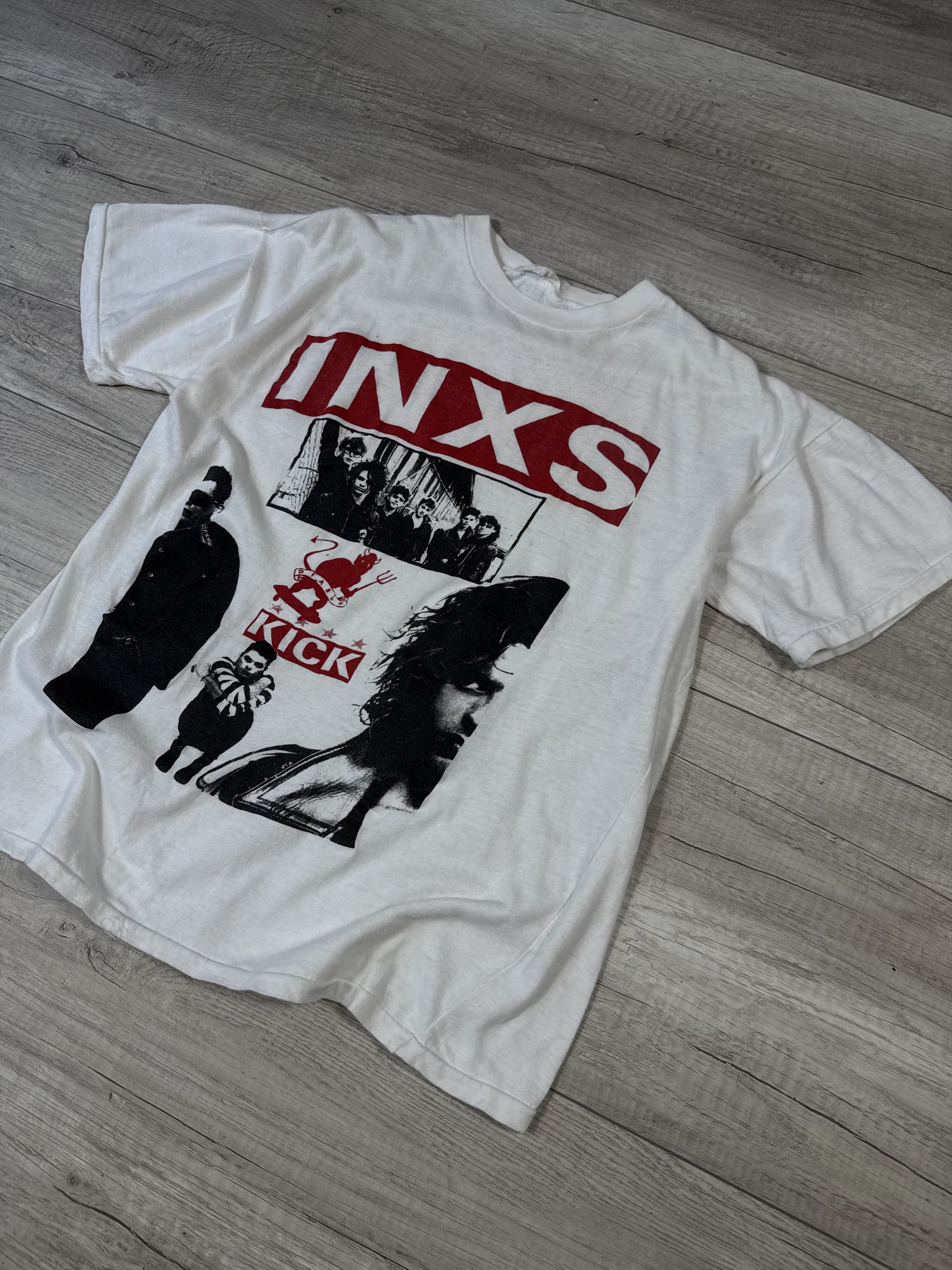 Band Tees INXS Kick Diablo 1987 Vintage 80s Australian Rock Band Size US M / EU 48-50 / 2 - 3 Thumbnail