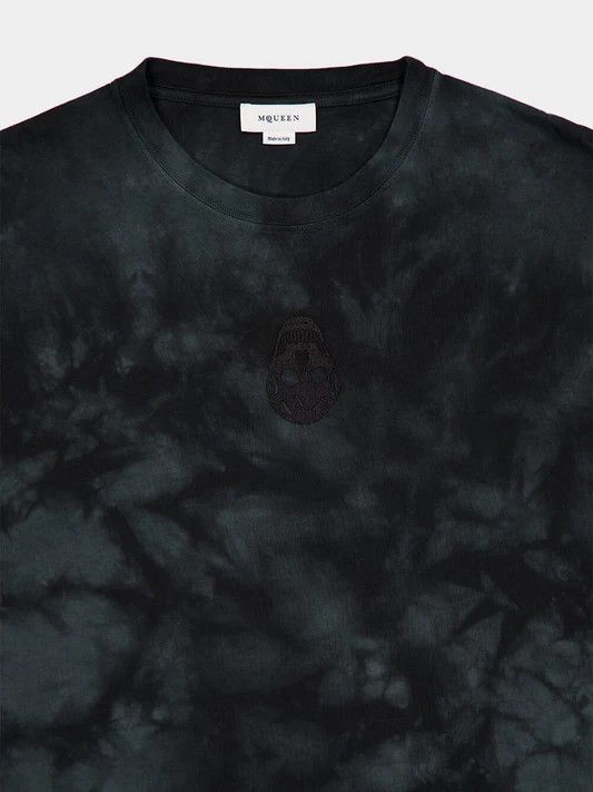Alexander McQueen o1w1db11025 Washed Dye T-shirt in Black Size US L / EU 52-54 / 3 - 2 Thumbnail