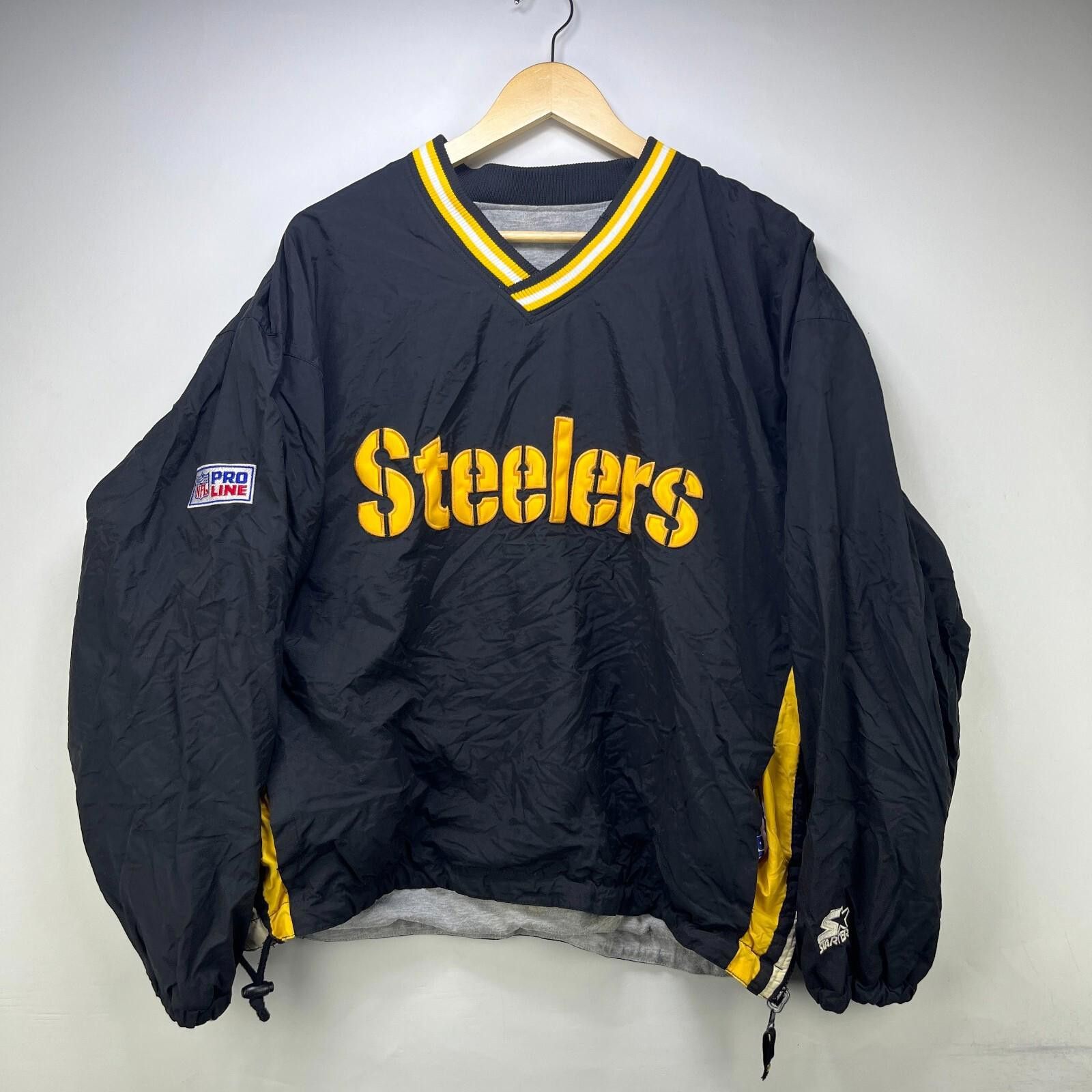 Starter Vintage 90s Starter Pittsburgh Steelers Pullover Jacket Size ONE SIZE - 1 Thumbnail