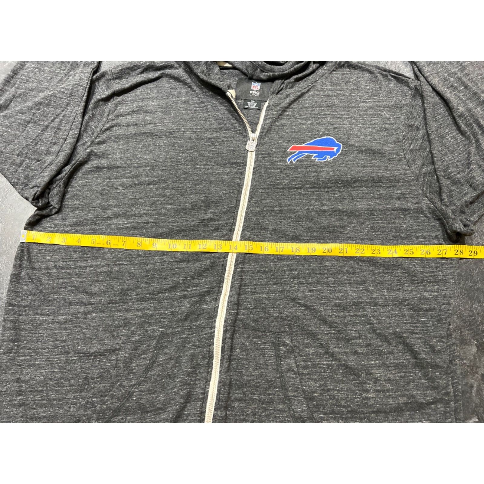 NFL Buffalo Bills NFL Pro Line Gray Full Zip Hoodie 3XB Mens Big 3X Gray Full Zip Lined Not Thick Size US XXL / EU 58 / 5 - 7 Thumbnail